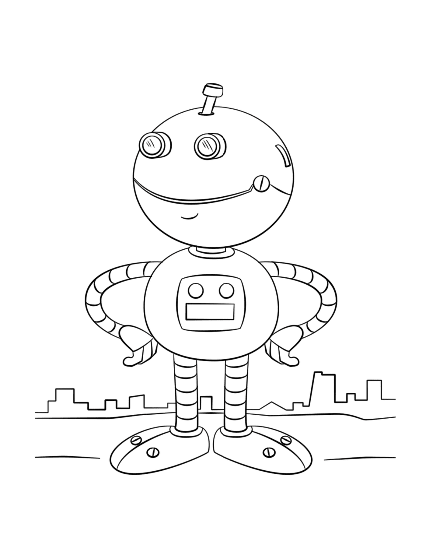  Cute cartoon robot by Lena London 