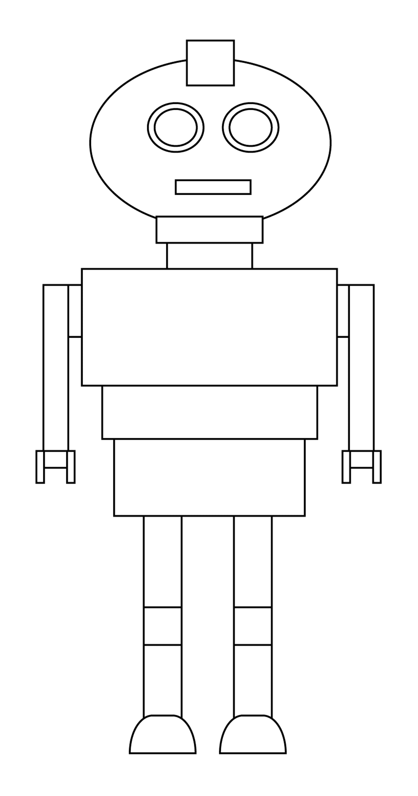  Robot with a really simple minimalist style 