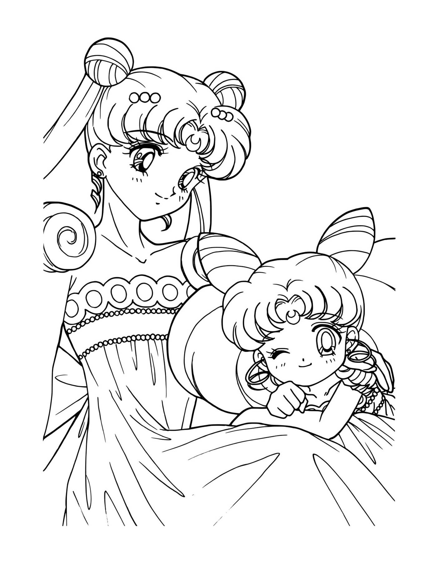  Sailor Moon and his baby princess 