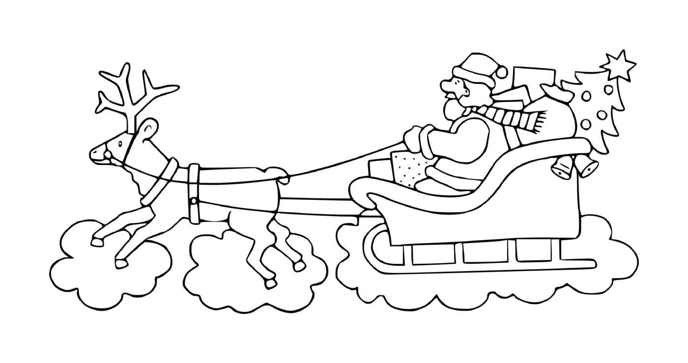 Santa's driving a sled
