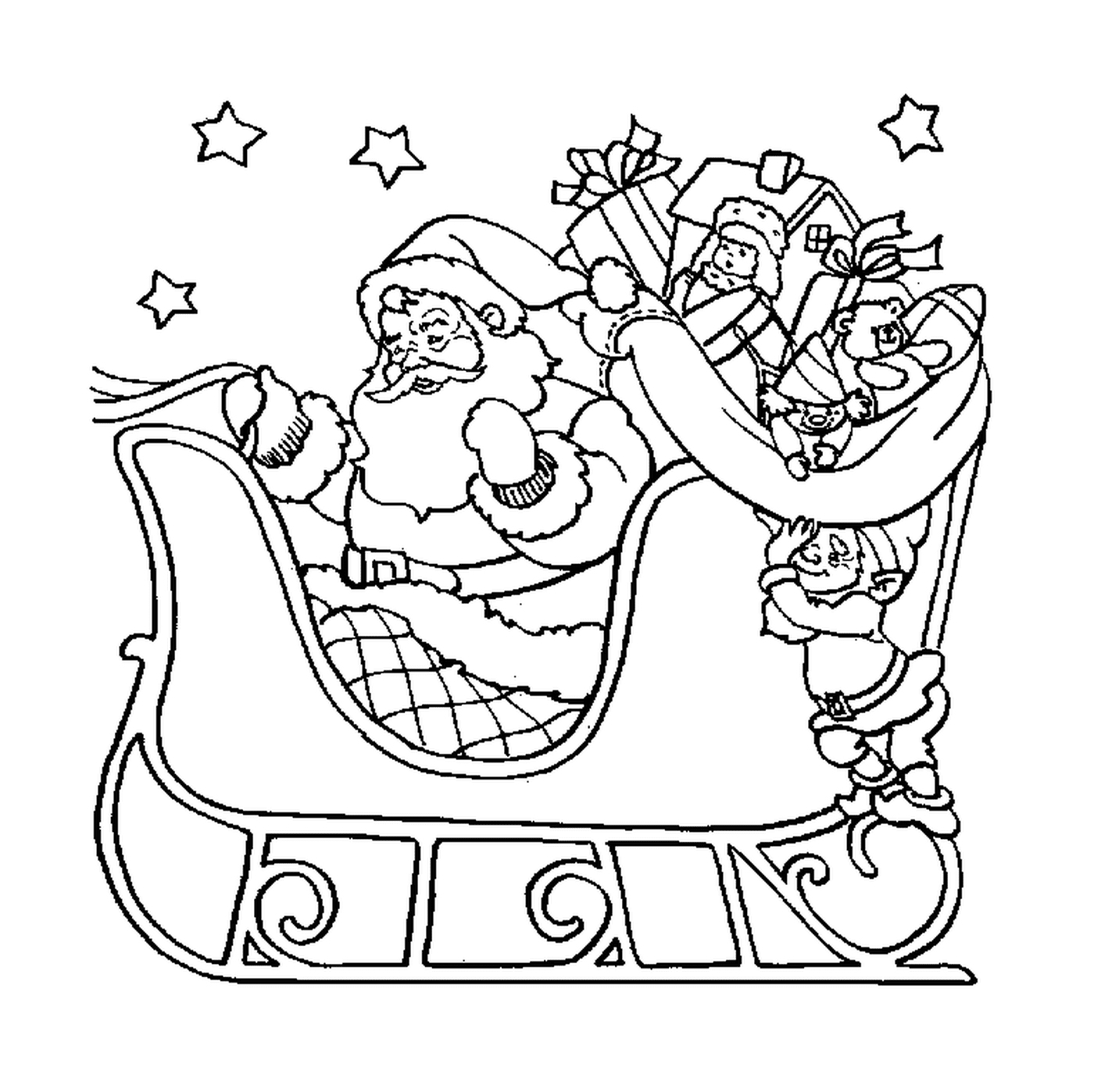  Santa in a sled 