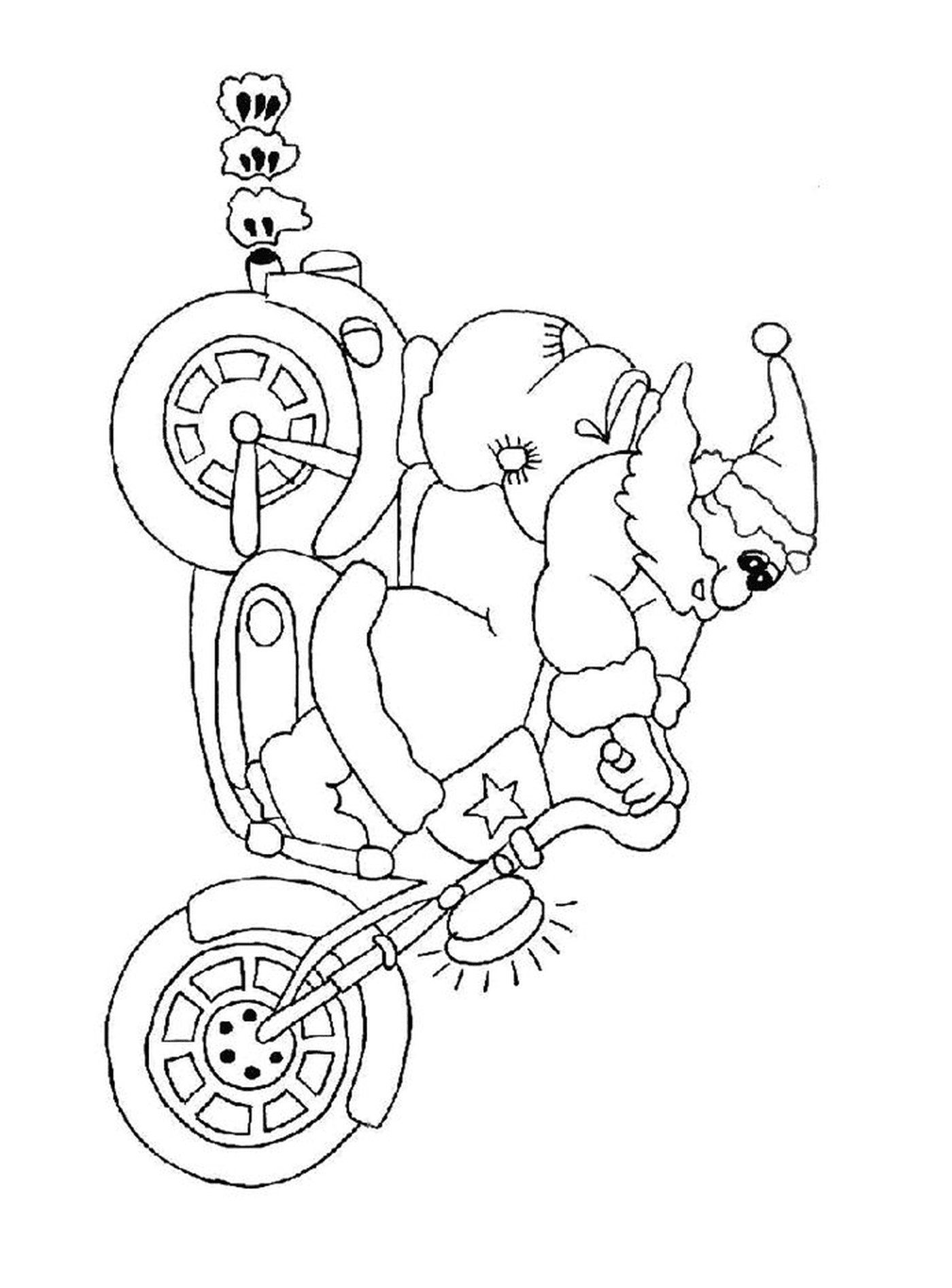  Santa Claus en una motocicleta 