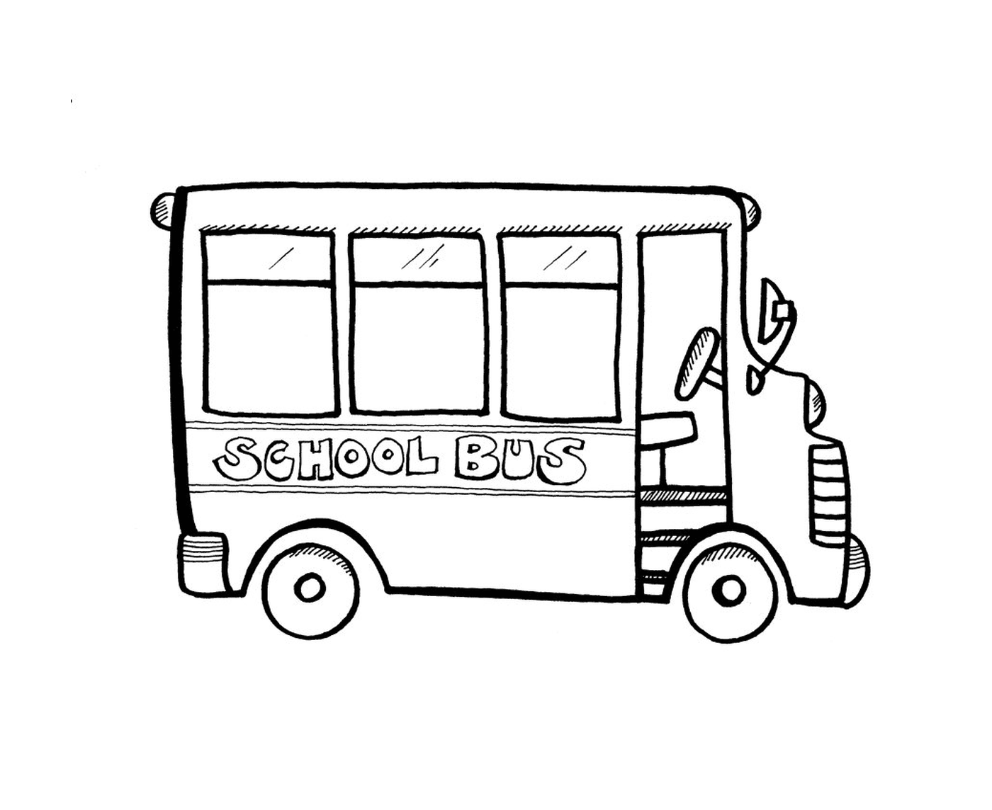  Школьный автобус пустой 