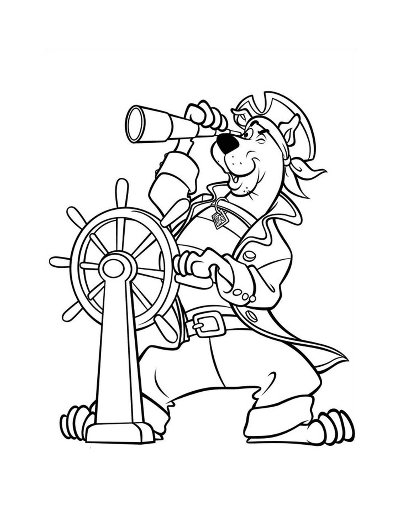  A dog in a pirate suit 