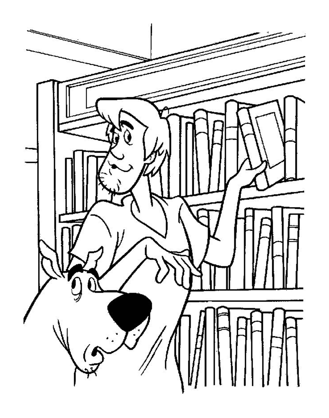  Scoubidou and Sammy in the library 