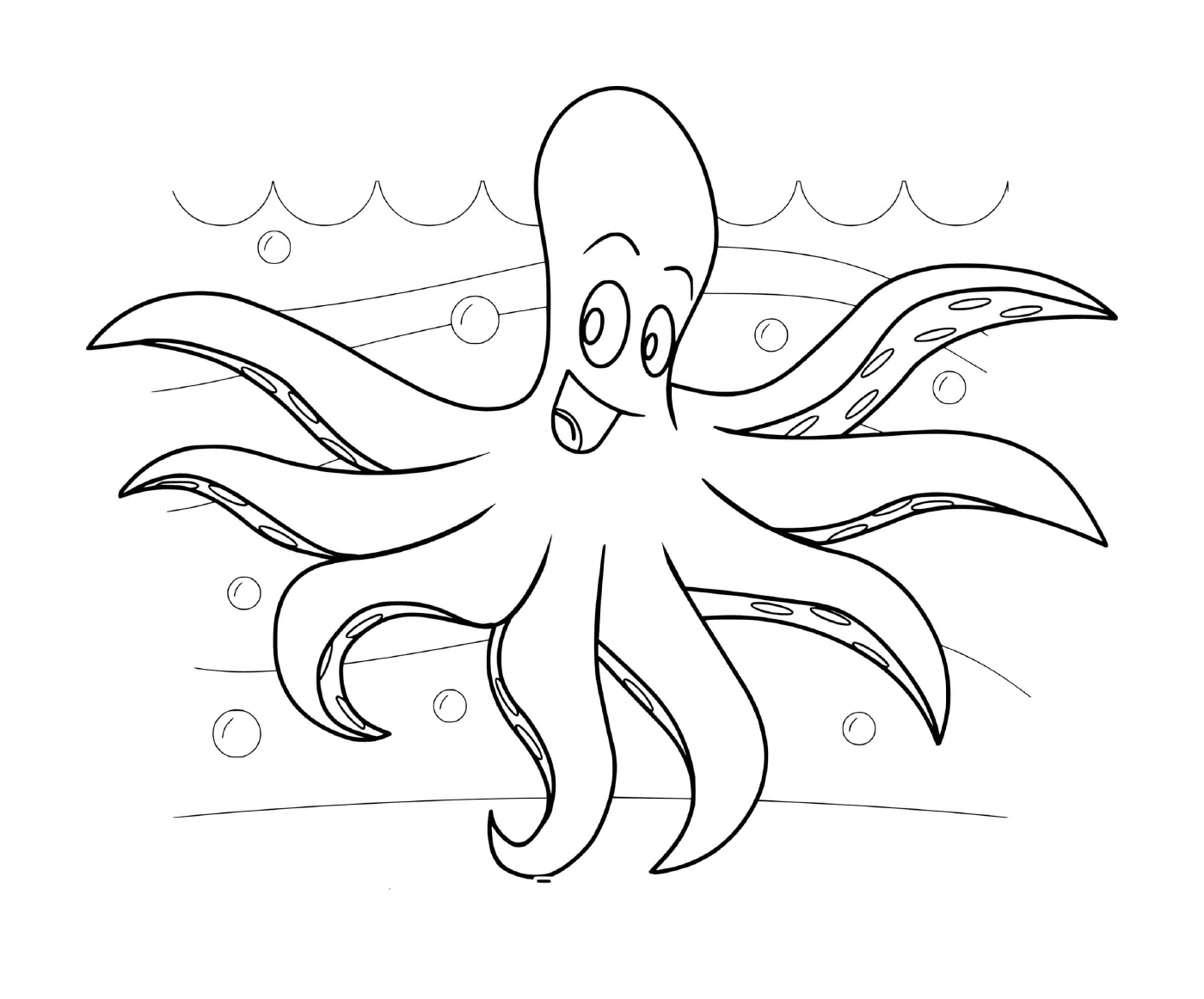  an octopus in the ocean 