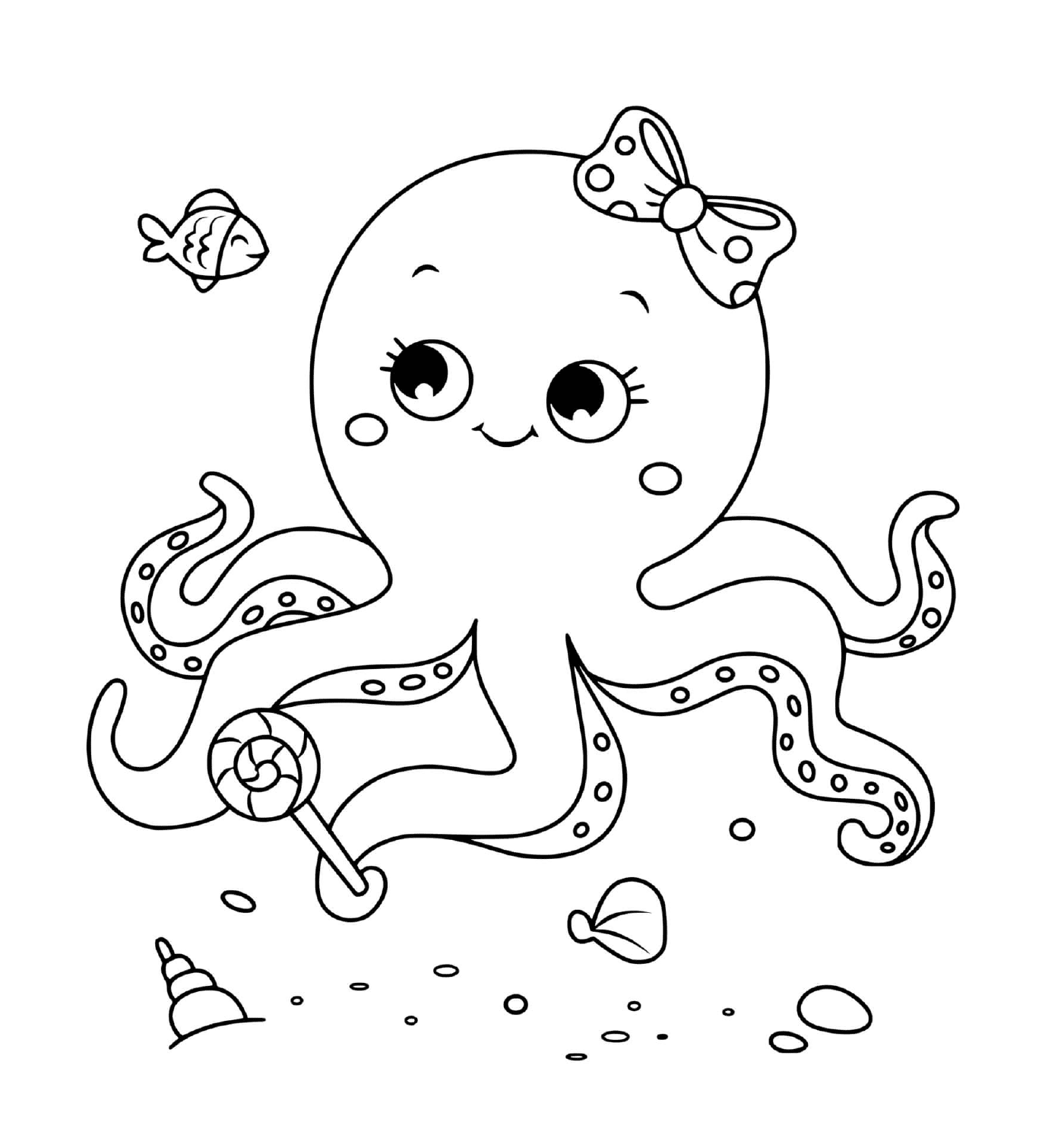  an octopus in the depths of the ocean 