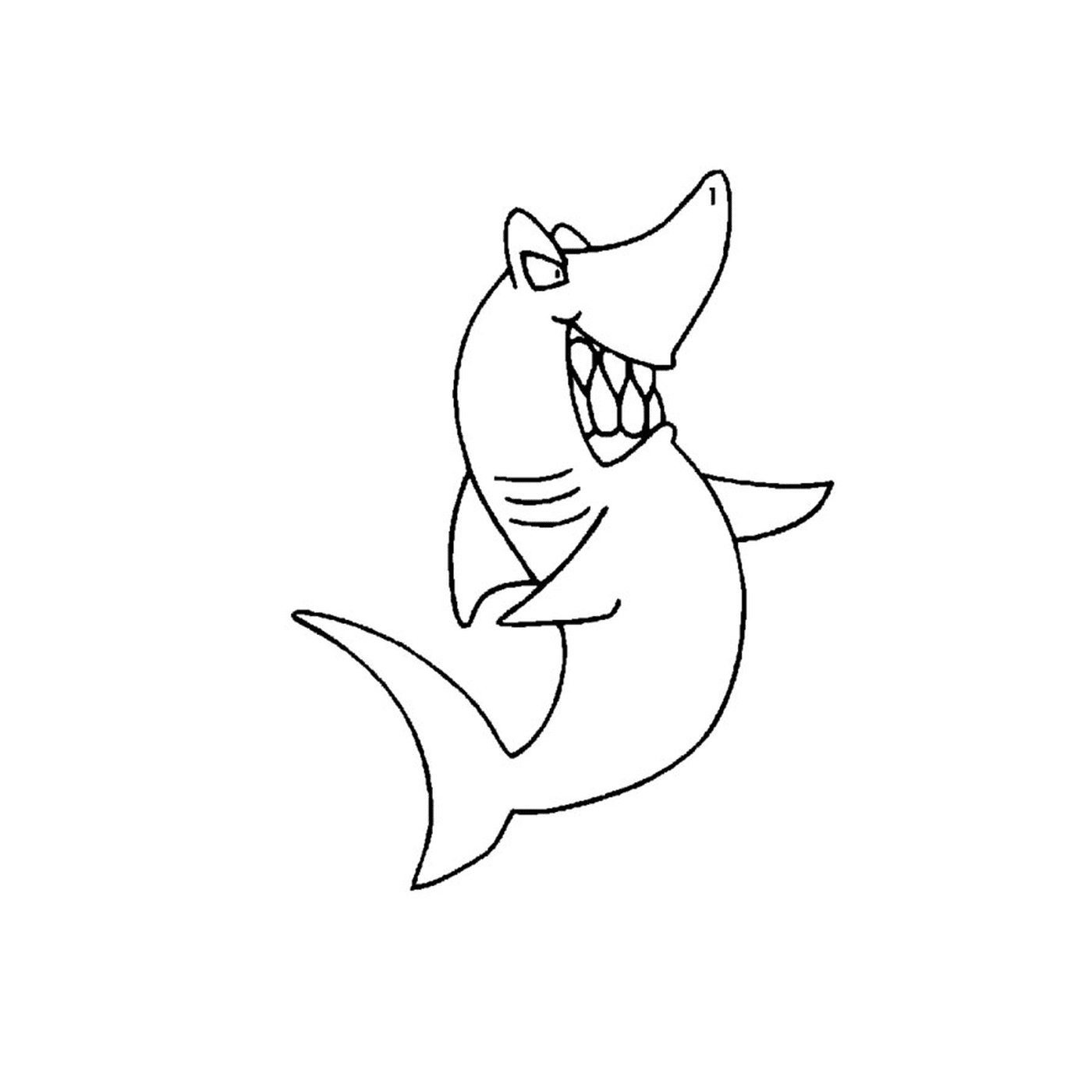  Peregrine shark smiling 