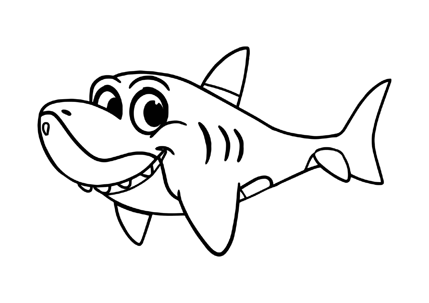  Tiburón sonriente fácil 
