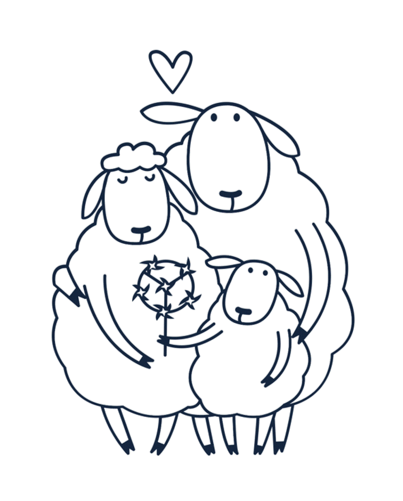  группа овец вместе 