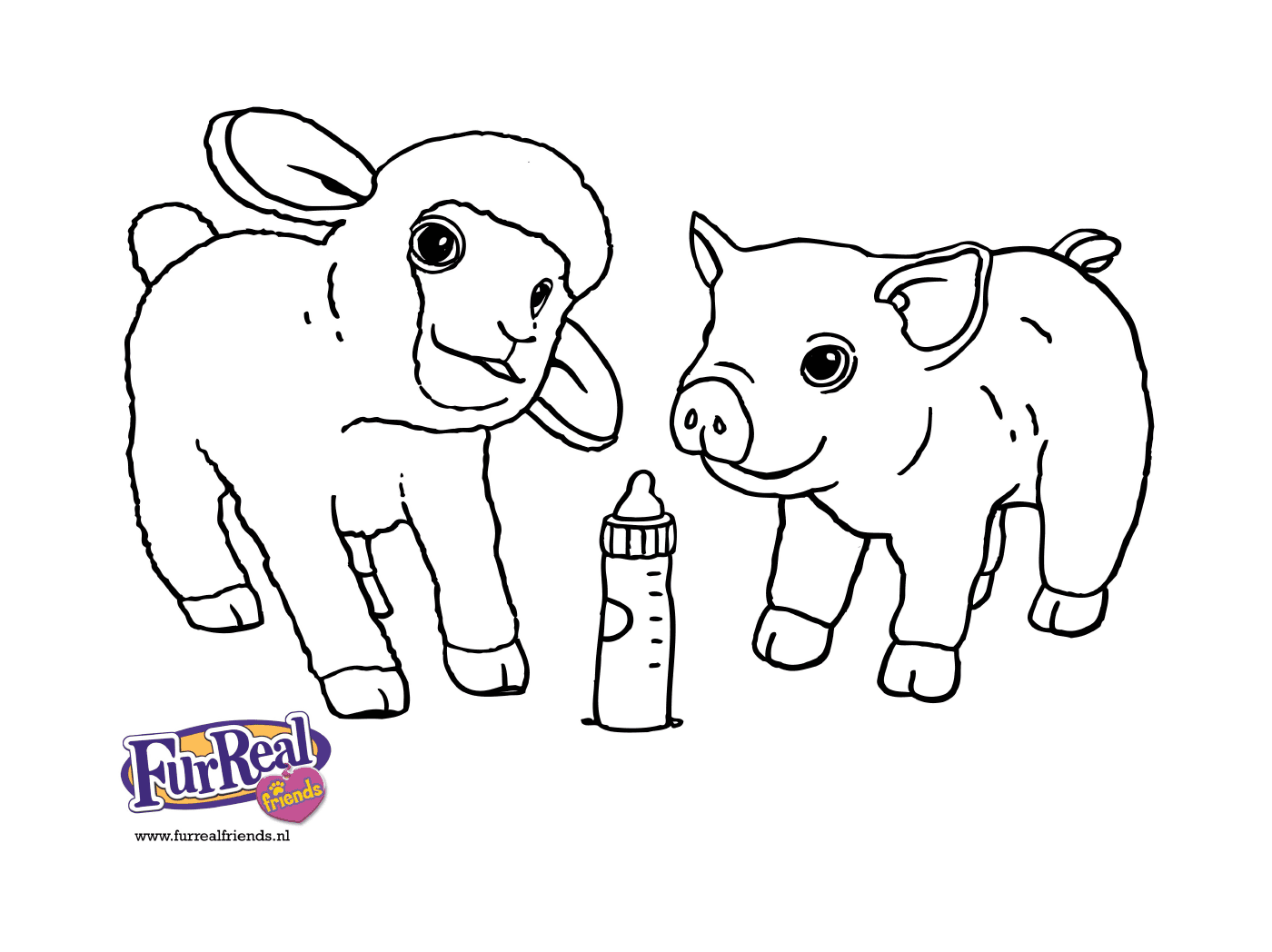  two sheep and one pig 