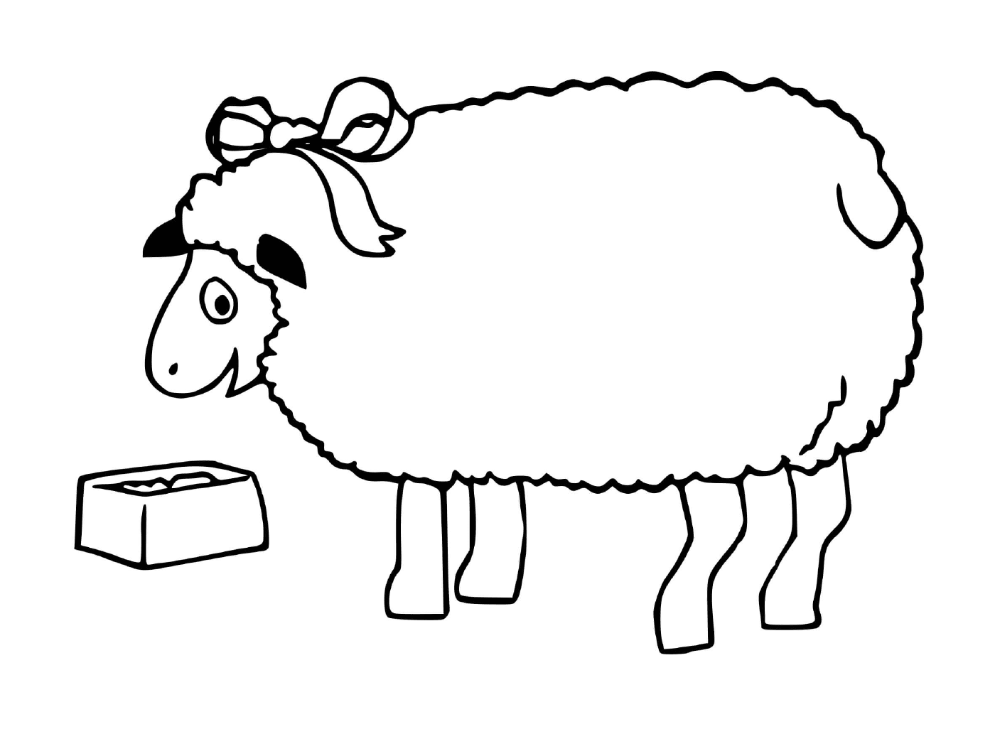  овца ест 