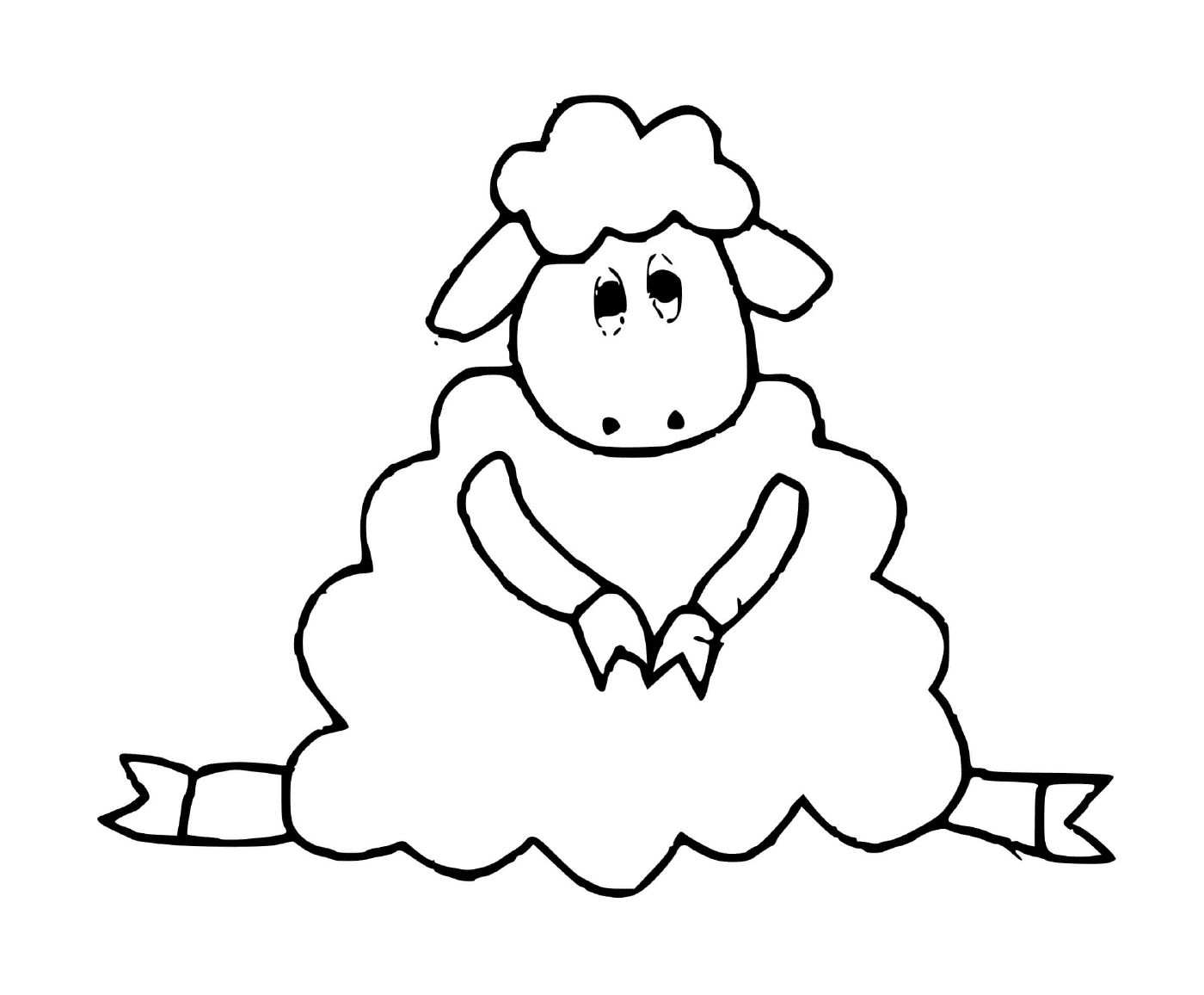  Schafe, die auf der Wolke sitzen 