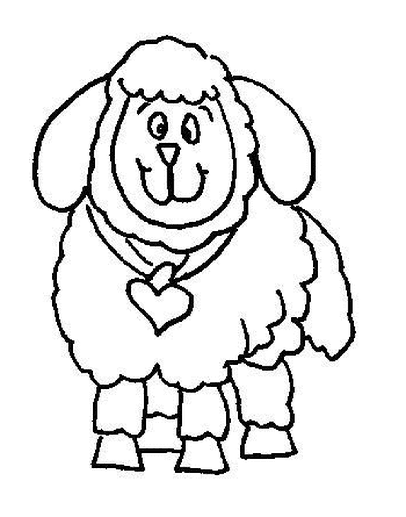  Schafe mit Herz herum 