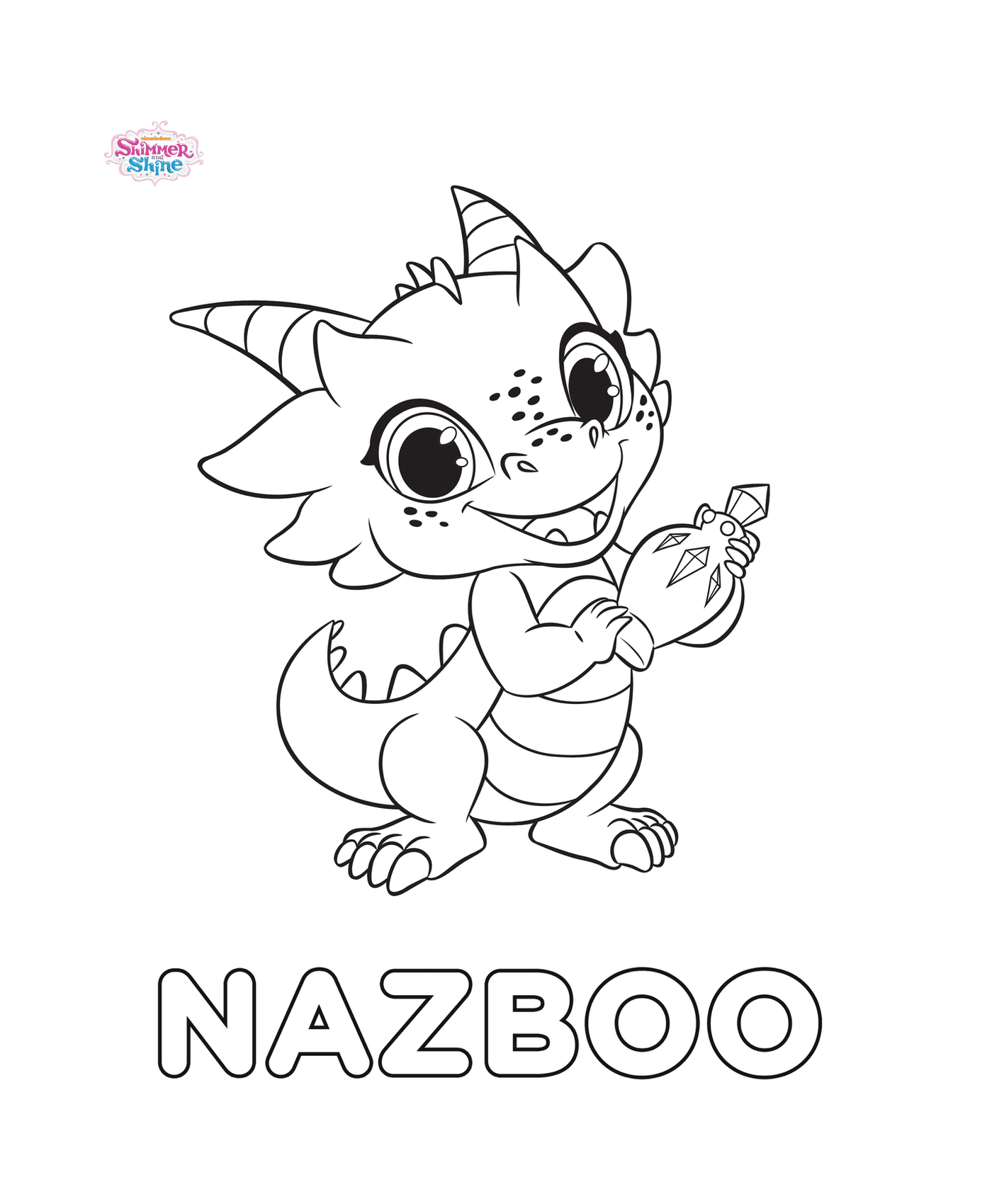  Nazboo from Shimmer and Shine holding something 