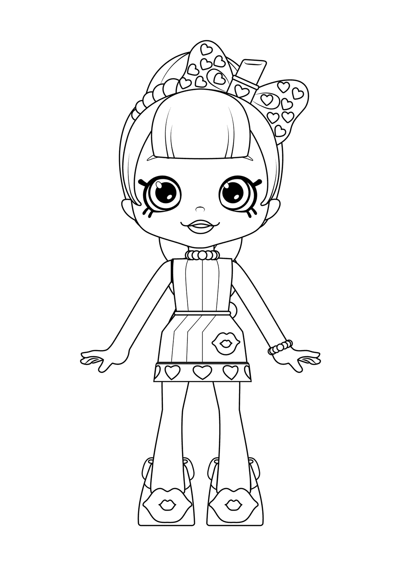 Una ragazza con una bambola Lippy Lulu 