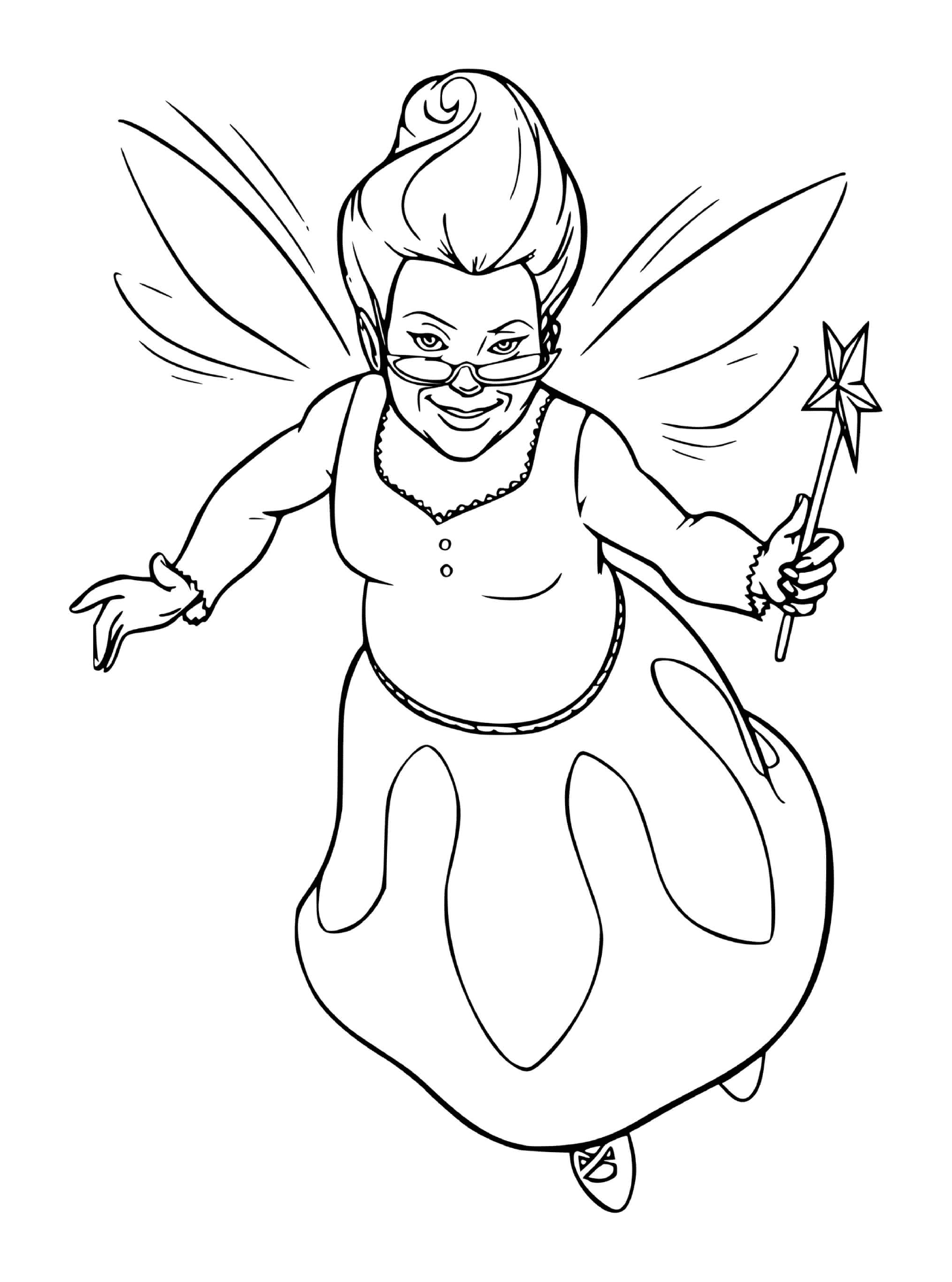  An old woman dressed as a fairy 