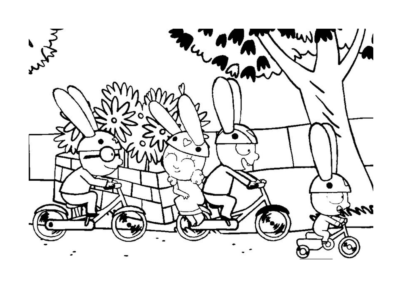  Simon und seine Freunde mit dem Fahrrad 