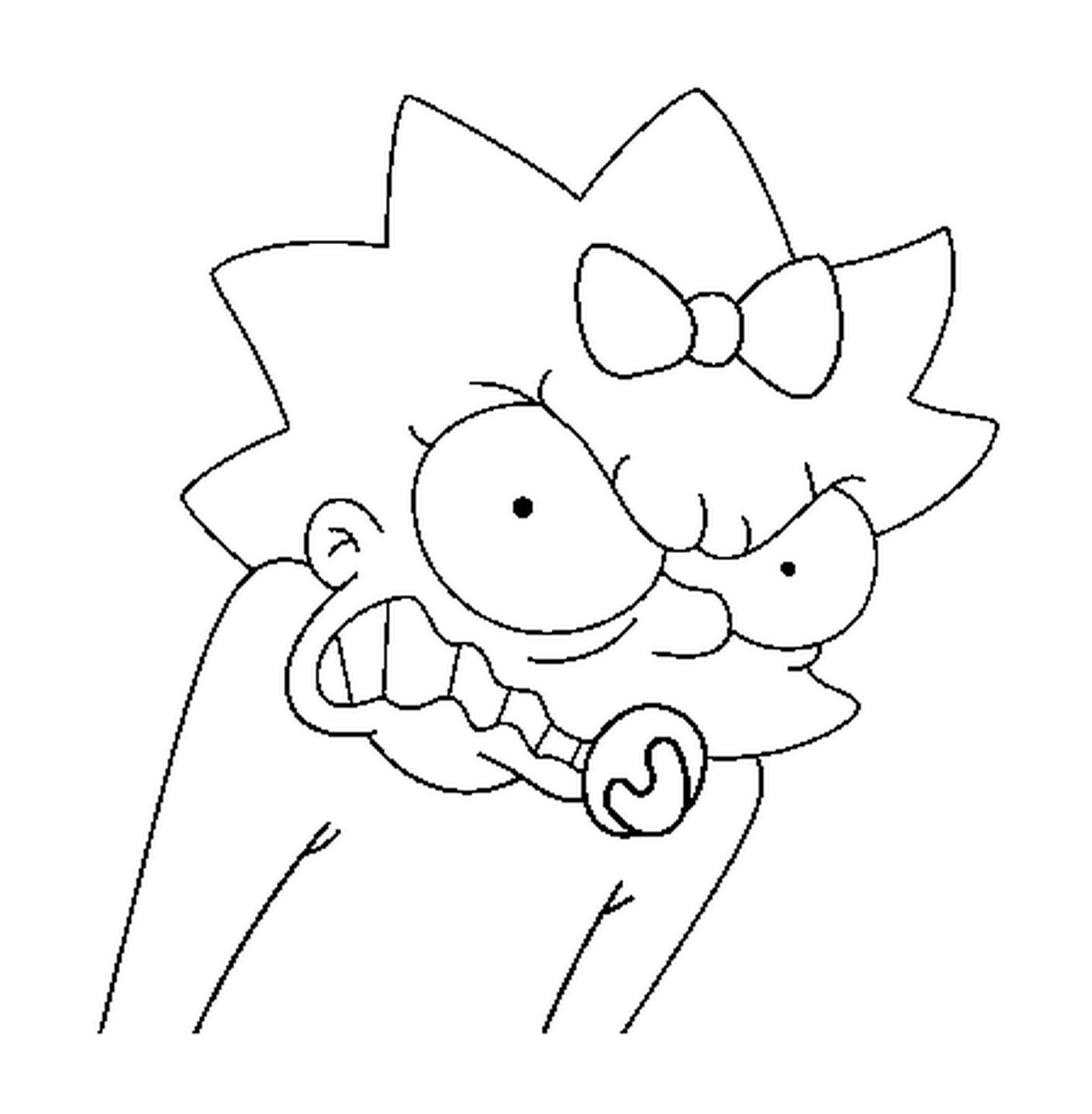  Maggie Simpson angry 