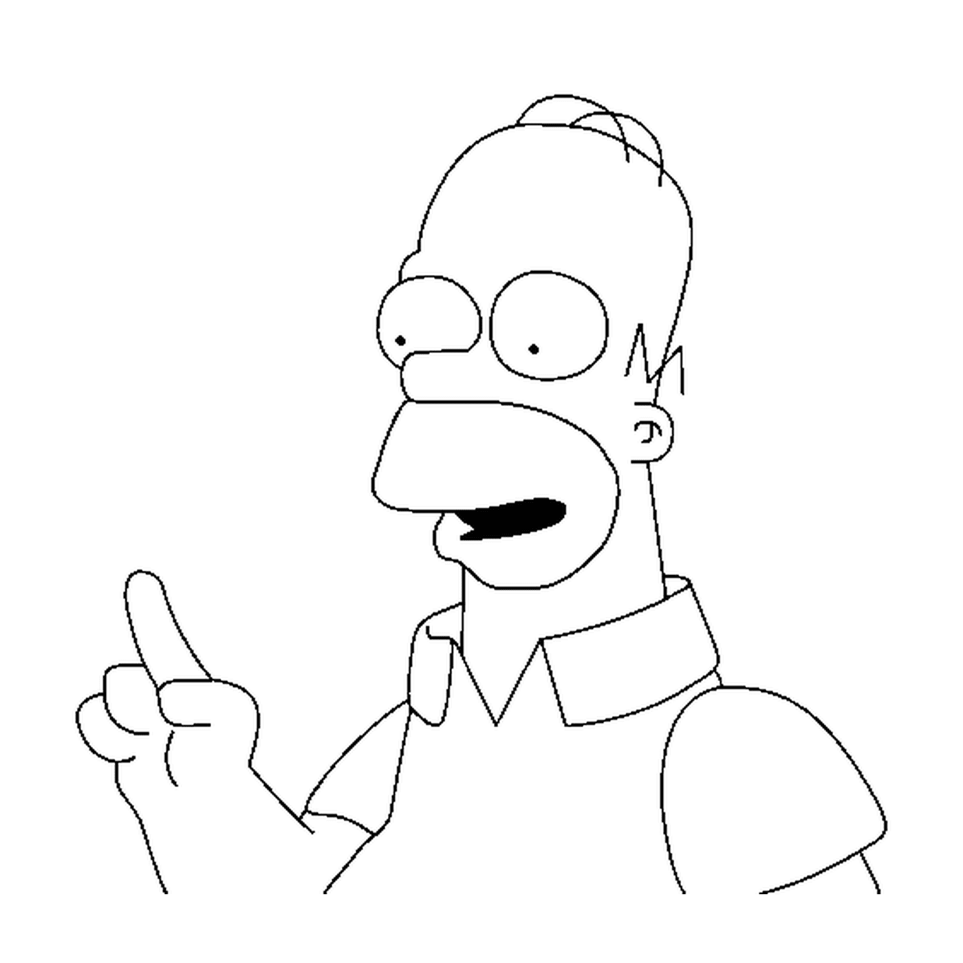  Homer raises his finger 