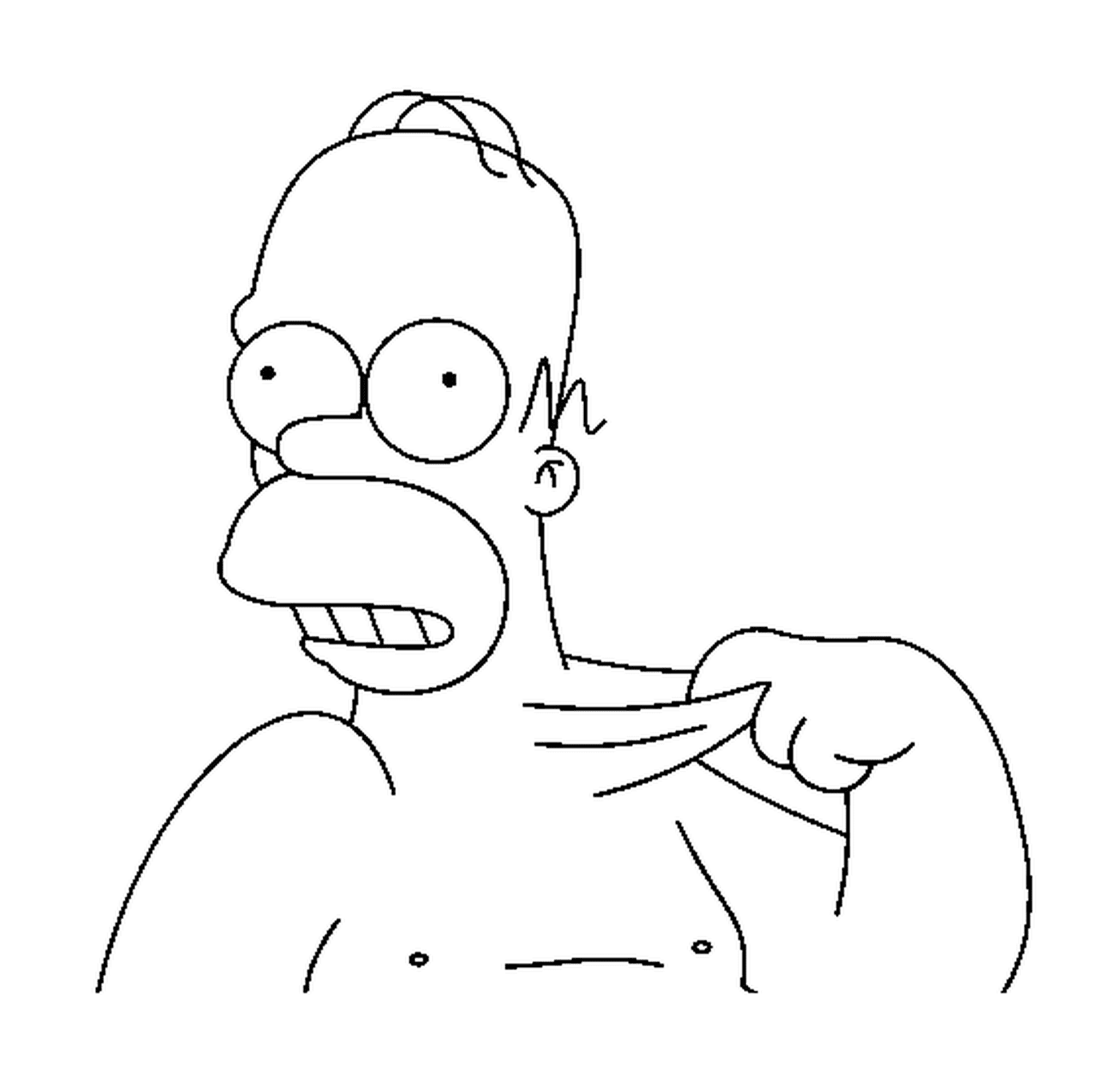  Homero Simpson con piel elástica 