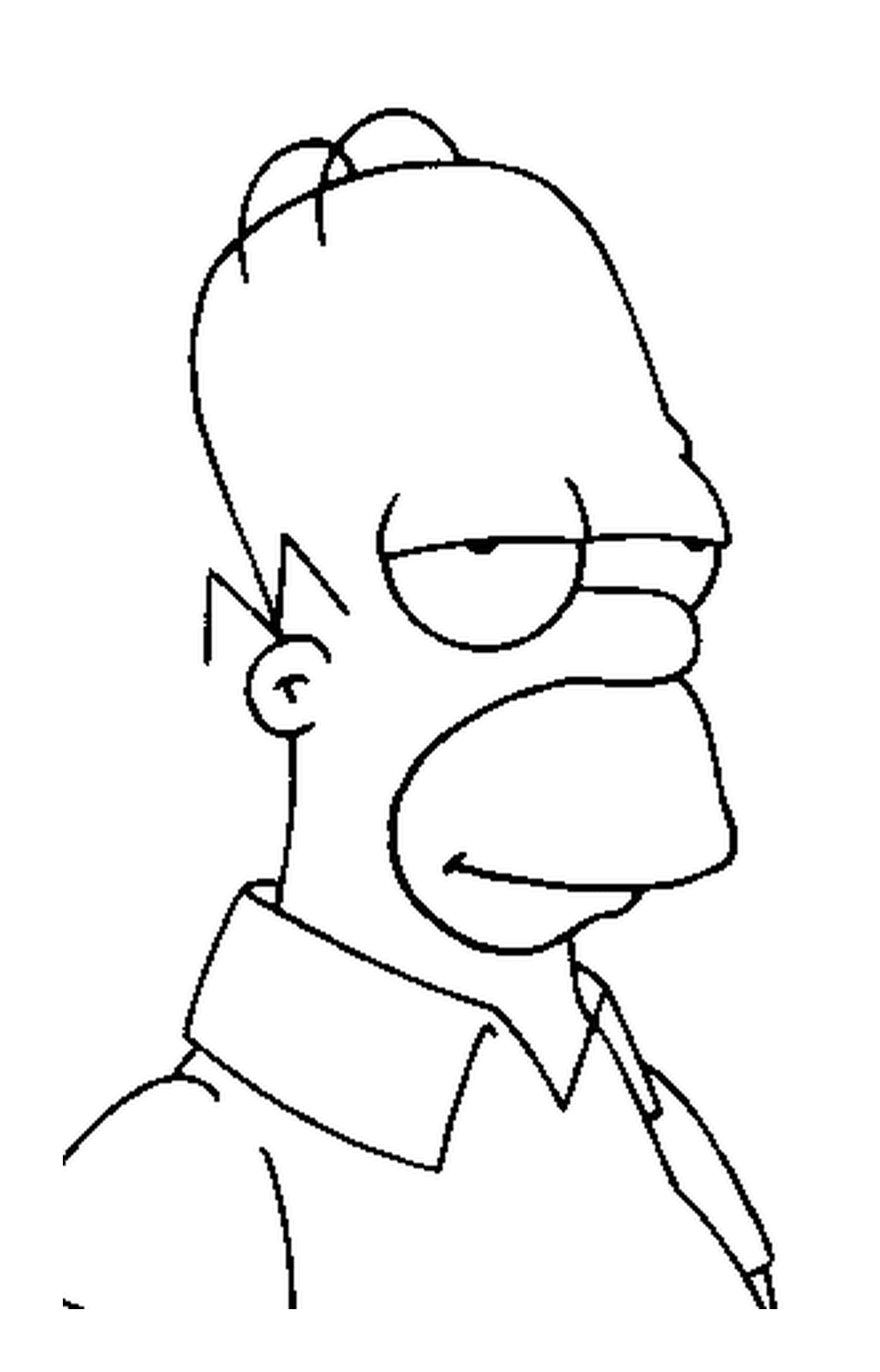  Homero Simpson tiene los ojos cerrados 