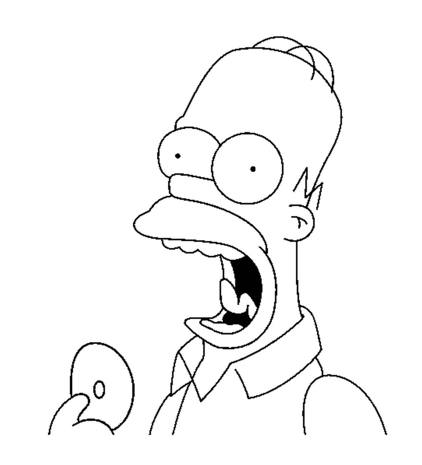  Гомер наслаждается вкусным пончиком 