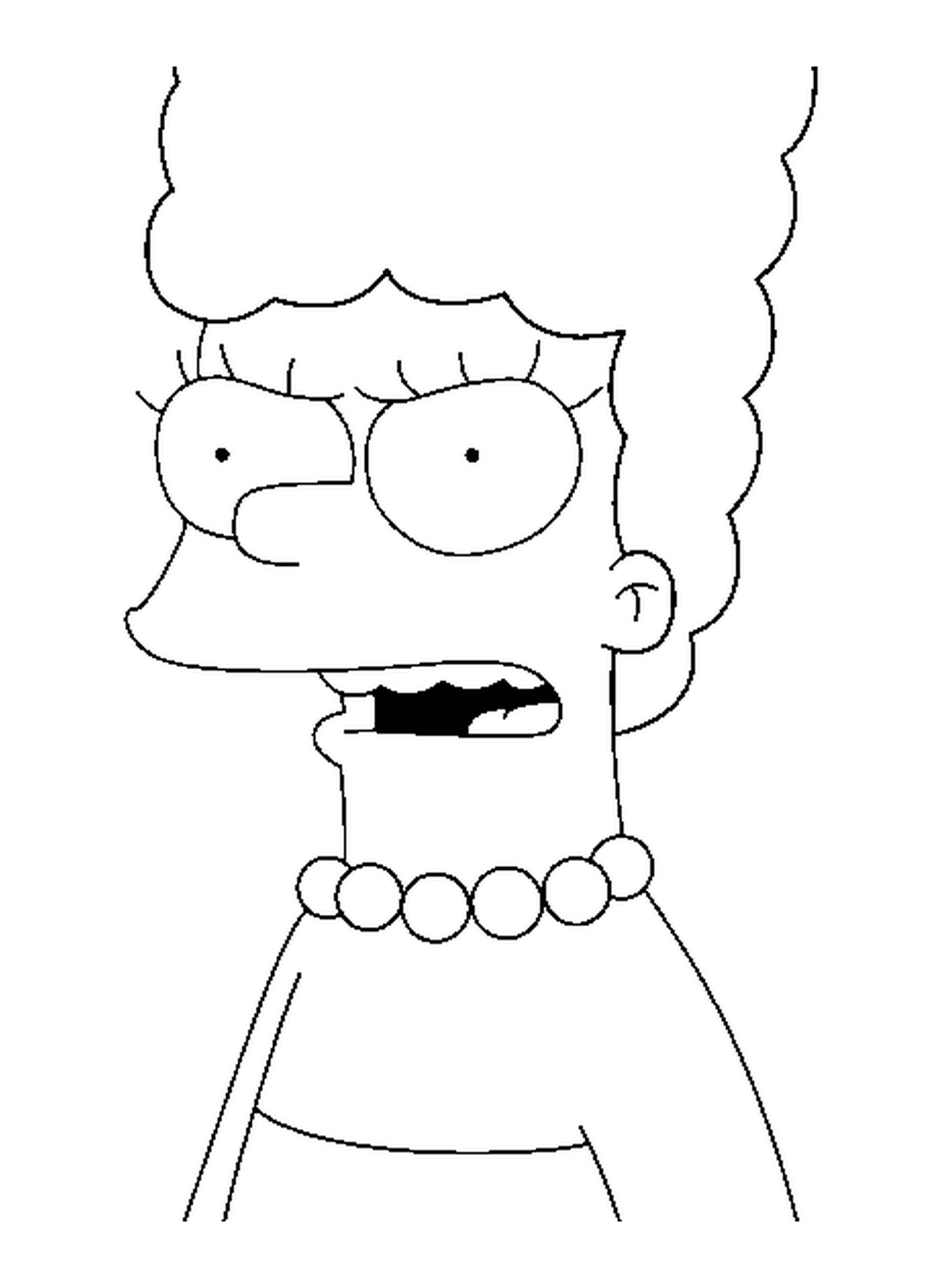  Marge está haciendo grandes ojos 