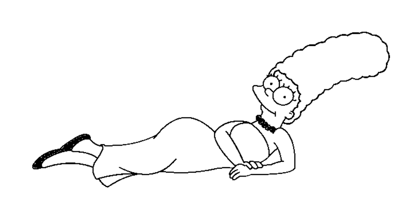  Мардж Симпсон лежит 