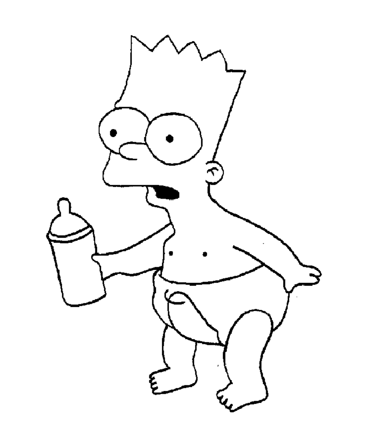  Барт в подгузниках, никто не держит бутылку 