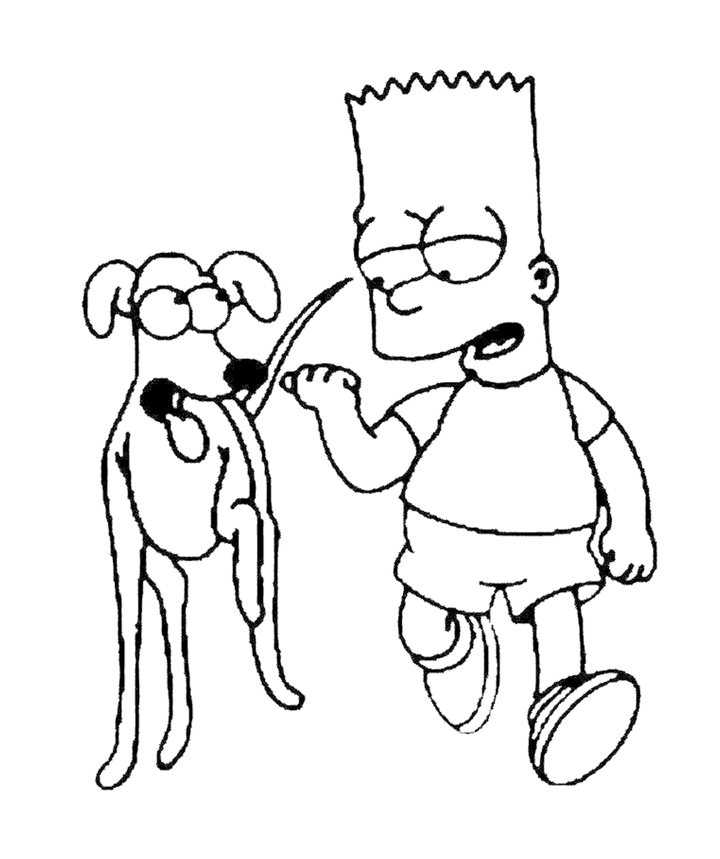  Bart e il cane Little Papa Christmas, nessuno che lava i denti a un cane 