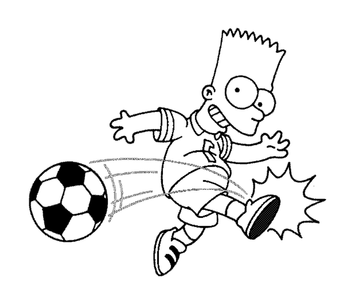  Барт бьет по мячу 
