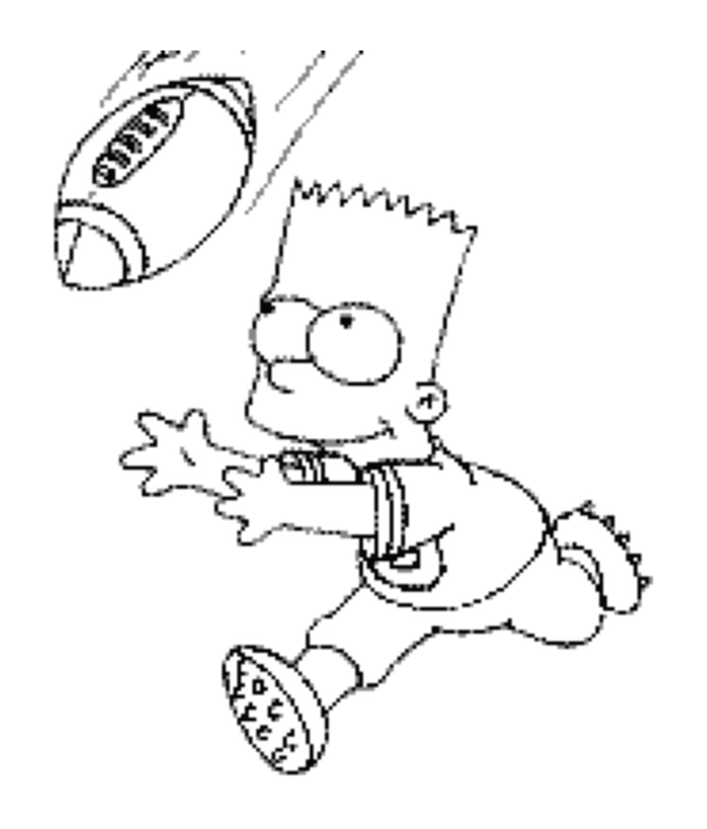  Барт играет в американский футбол 