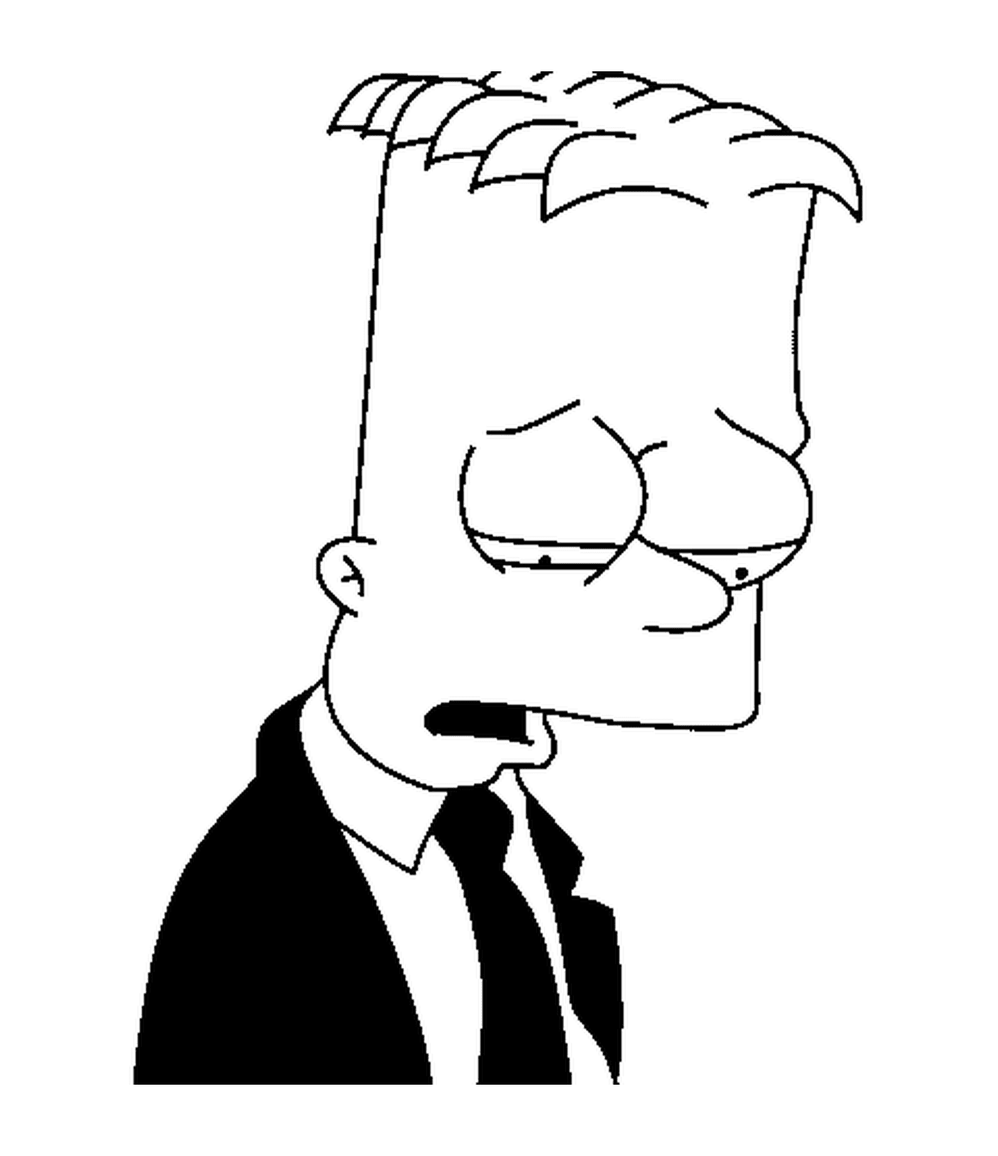  Bart con un traje triste 