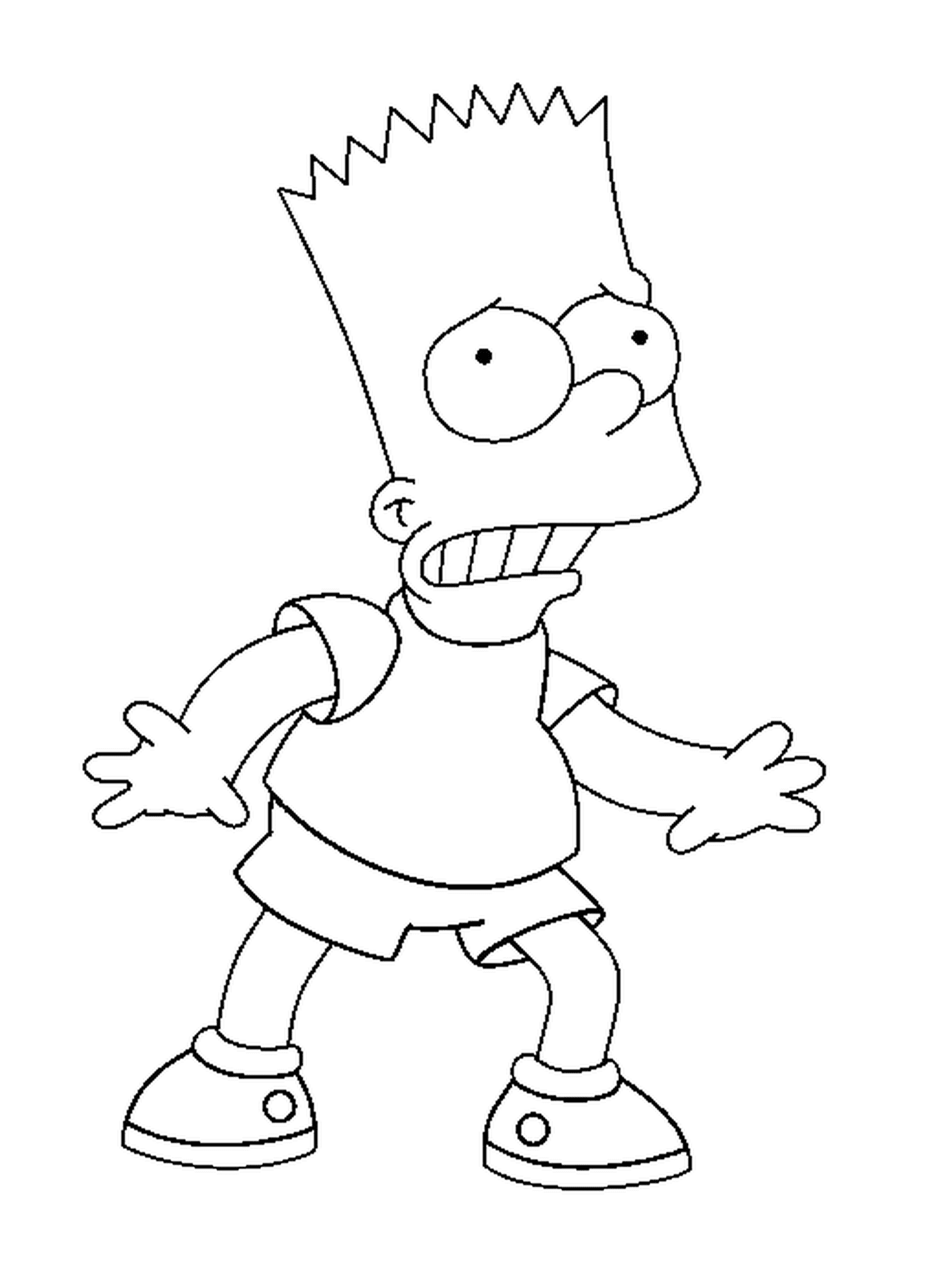  Bart has a scared expression 