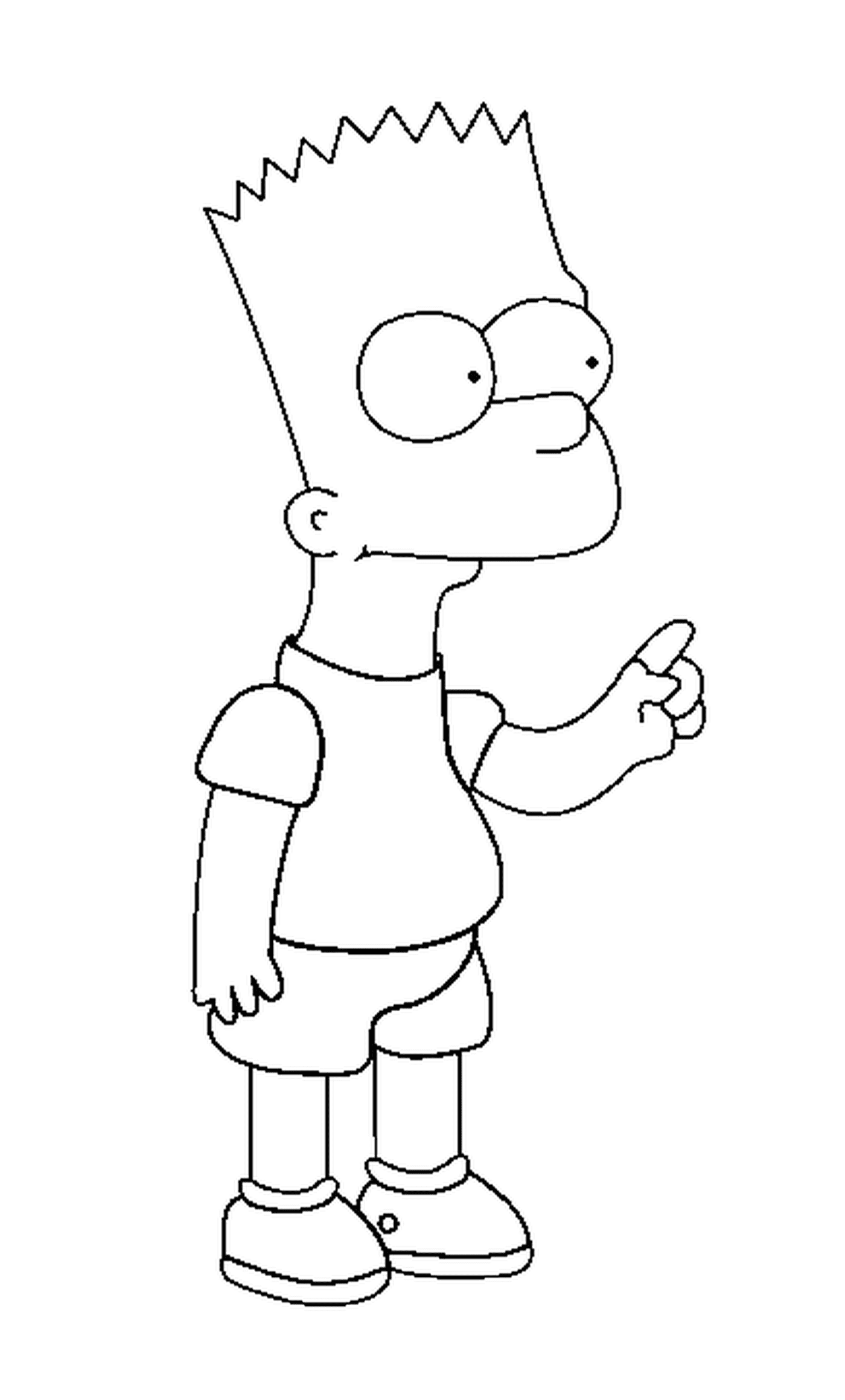  Bart levanta el dedo 
