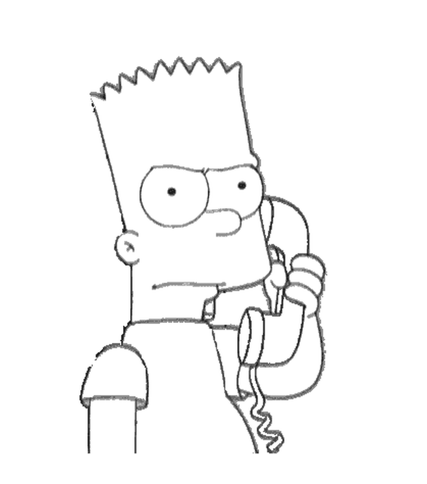 Bart's serious on the phone 