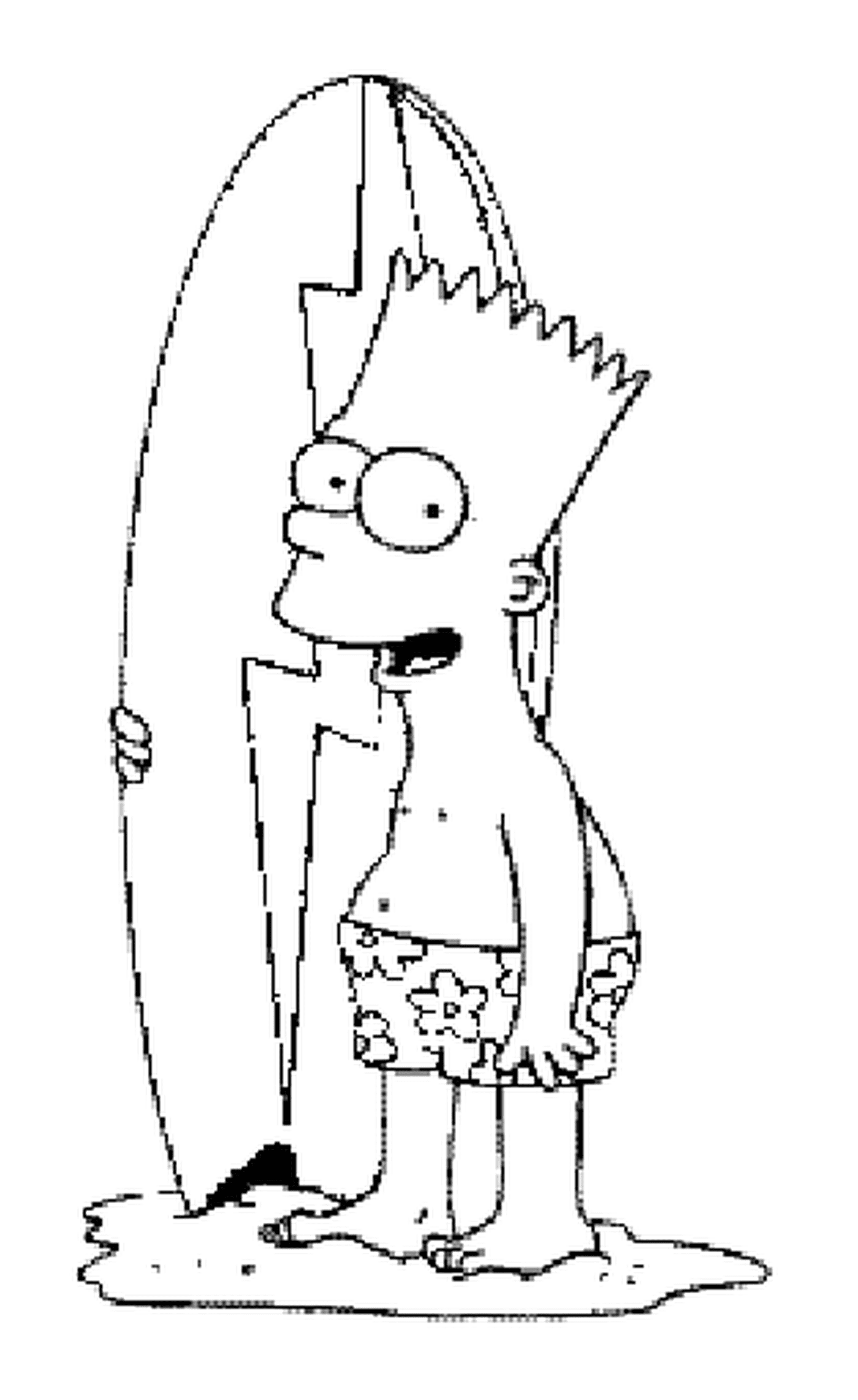  Барт с доской для серфинга 
