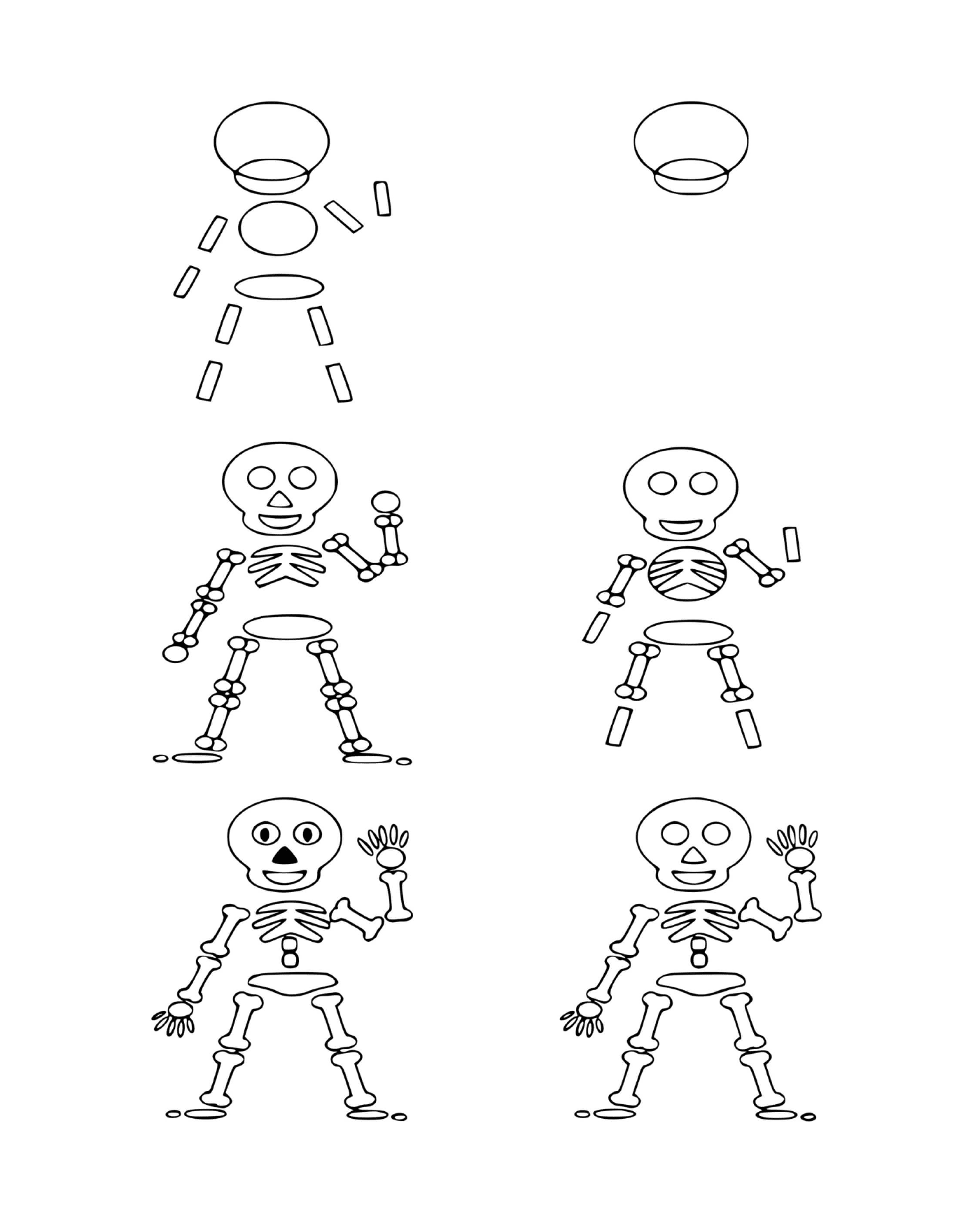  Как рисовать скелет 