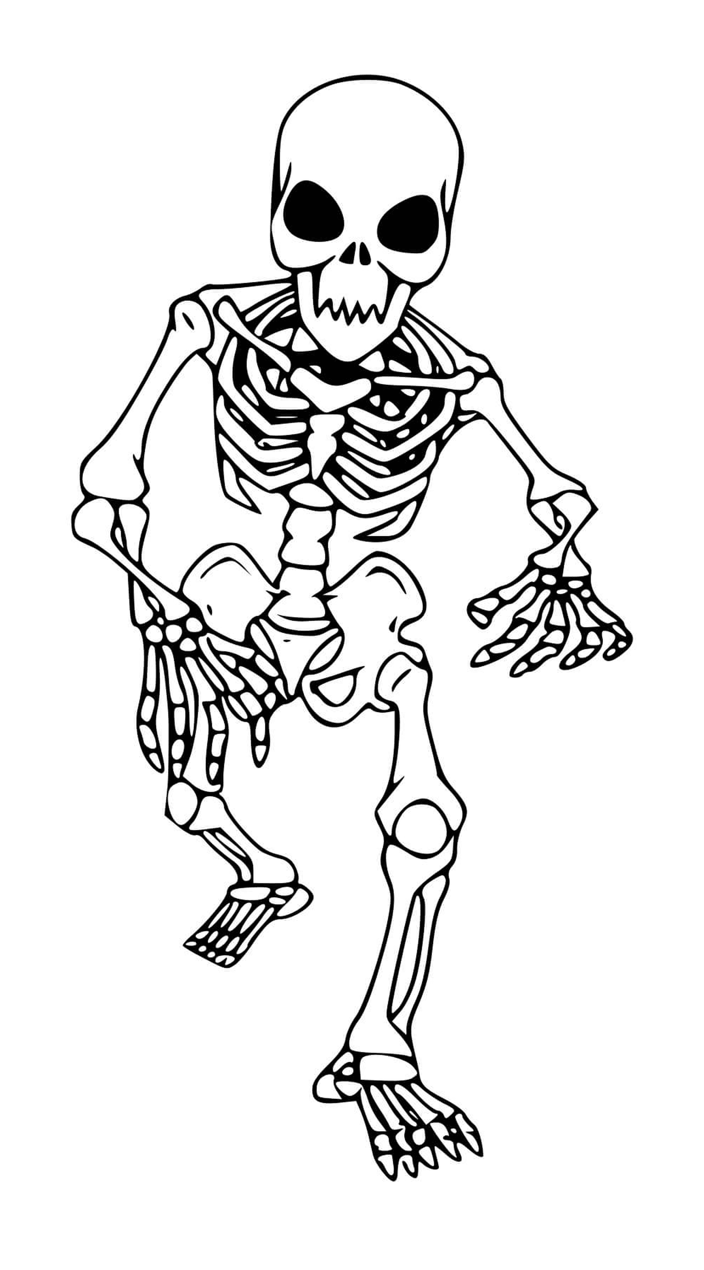  Esqueleto caminando para niños, sin cabeza 