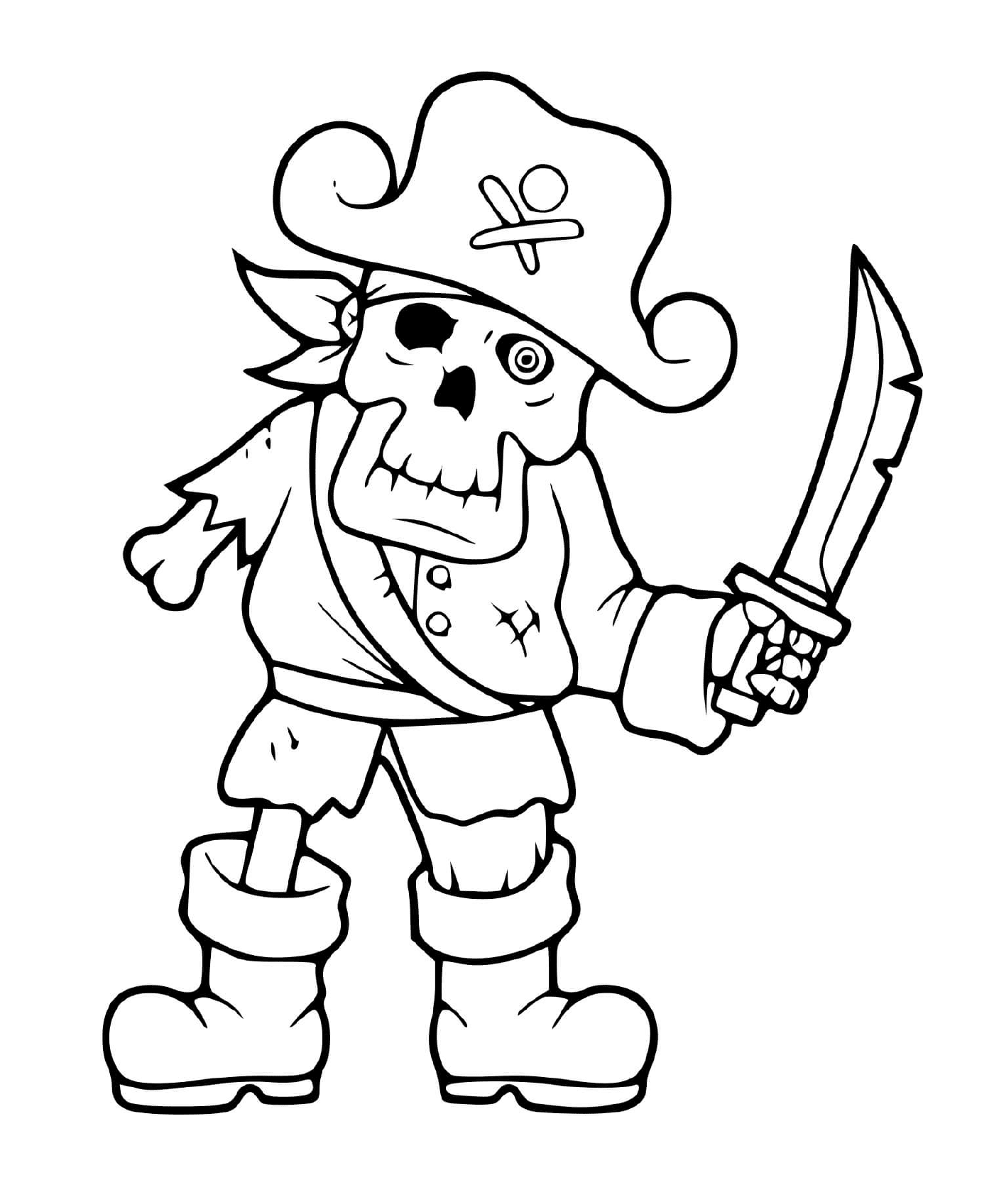  Страшный пиратский скелет 