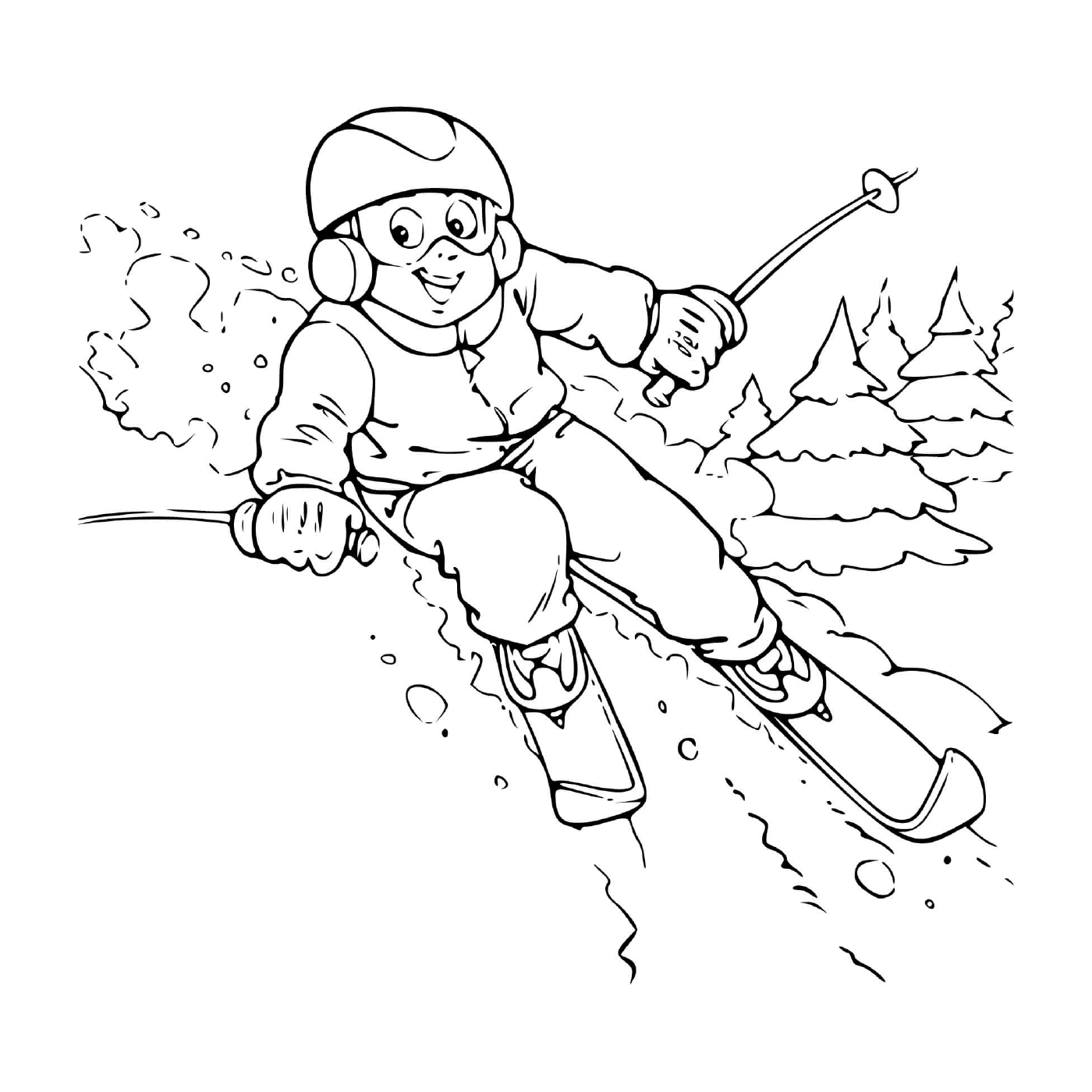  Child slide mountain skis 