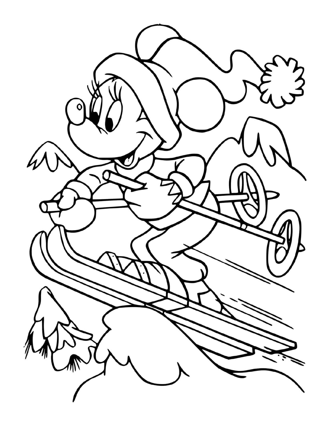  Minnie Mouse aventura de esquí 