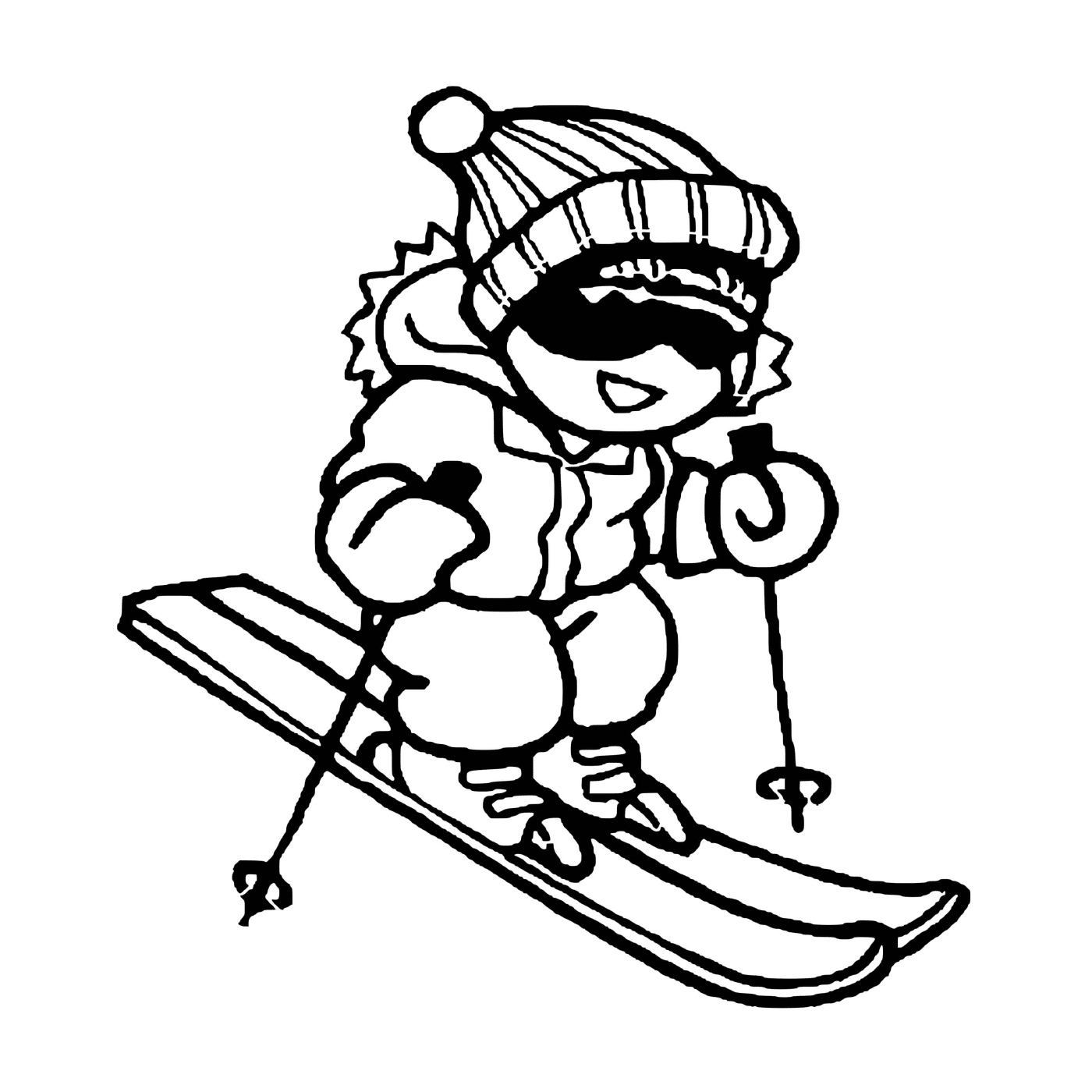  Velocidad de montaña de esquí infantil 