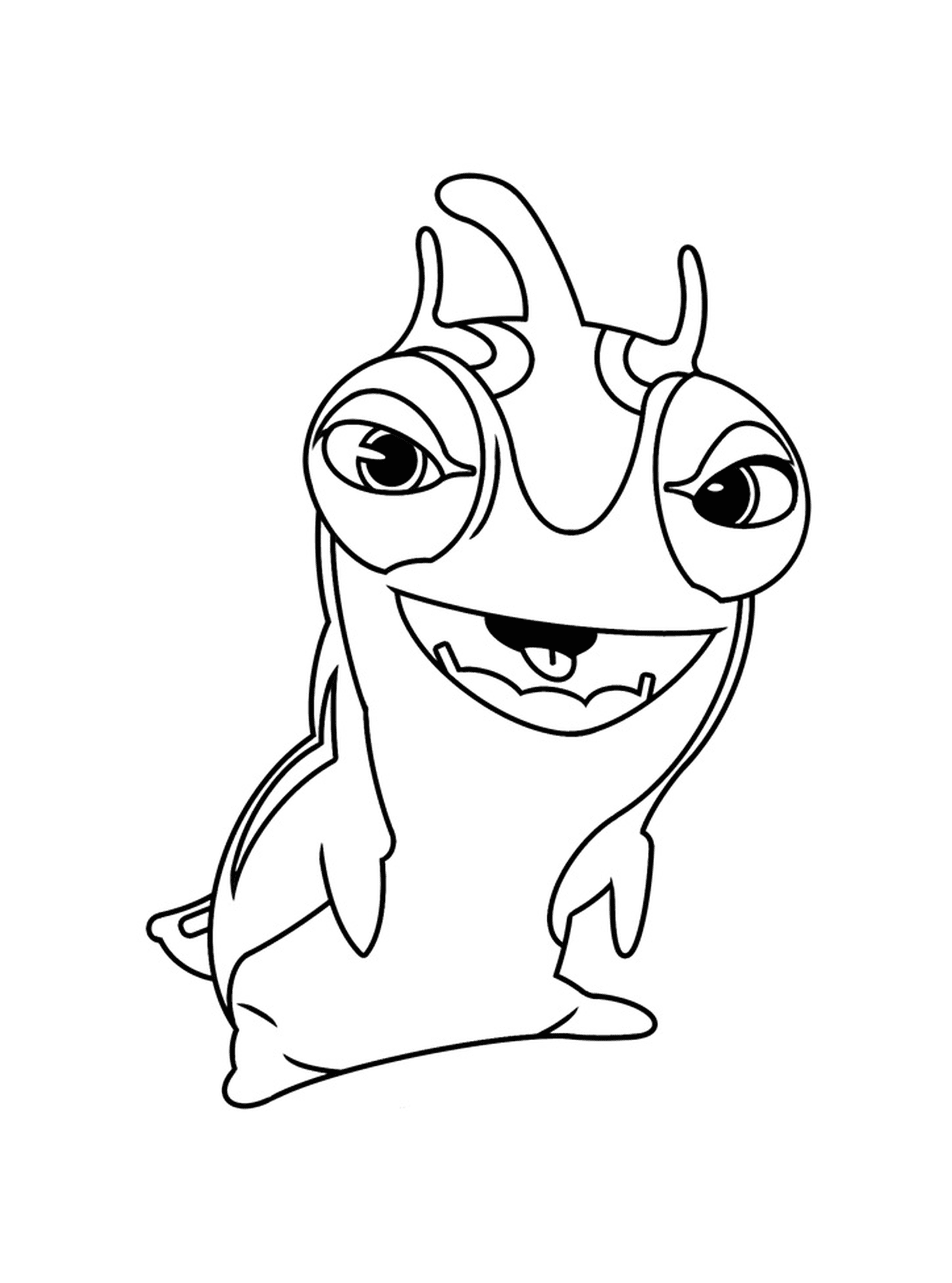  Flatulorhinkus, cute cartoon character 