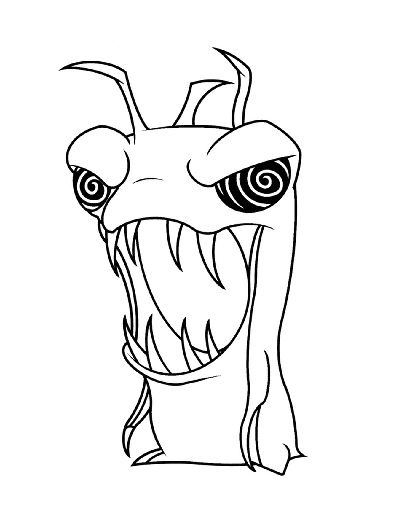  Criptogrif, monstruo de dibujos animados con dientes grandes 