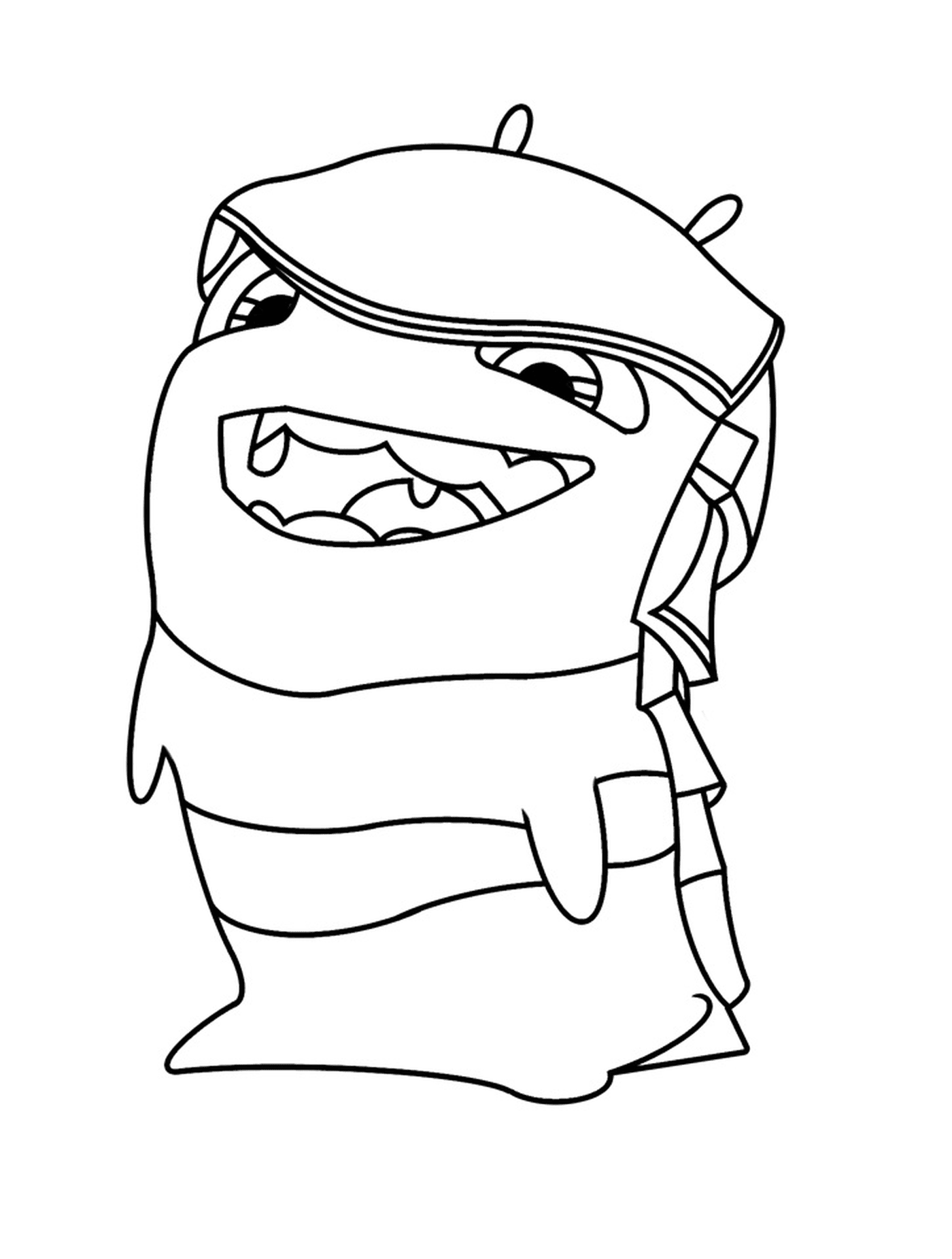  Песчаный Англер, карикатурный персонаж с шляпой 