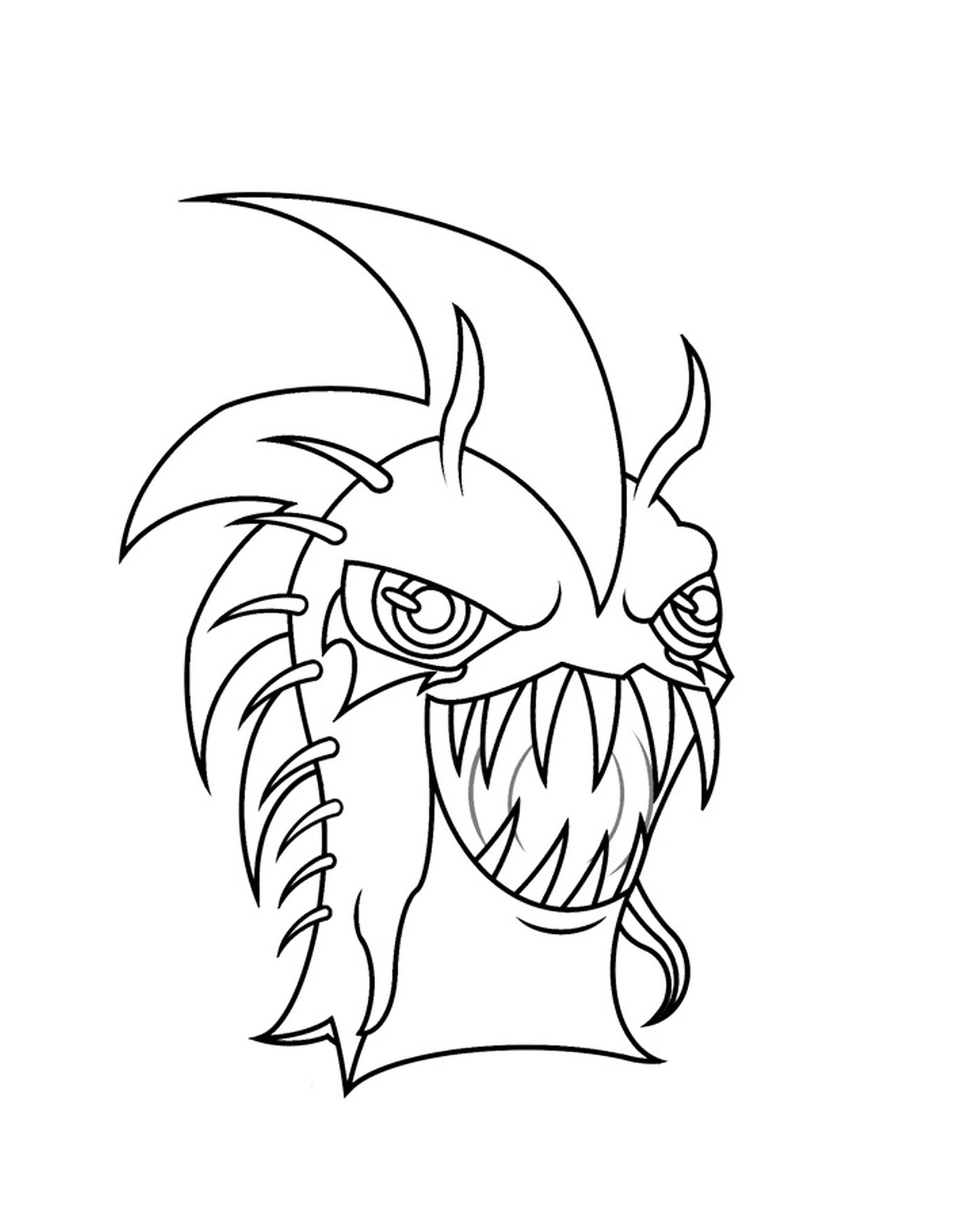  Urchin oscuro, monstruo con una gran boca 