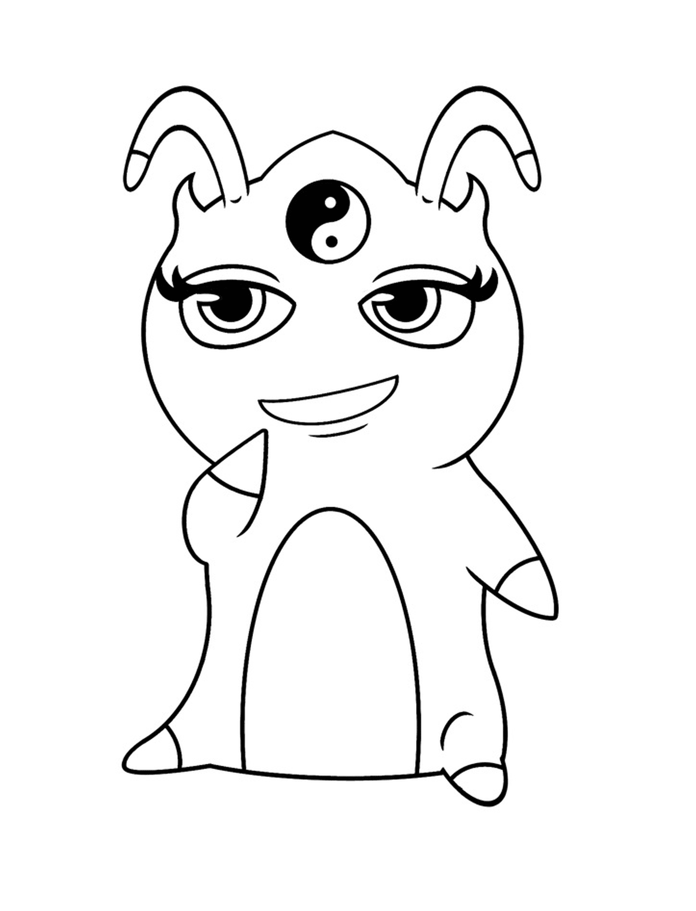  Armonía, personaje de dibujos animados con un tercer ojo 