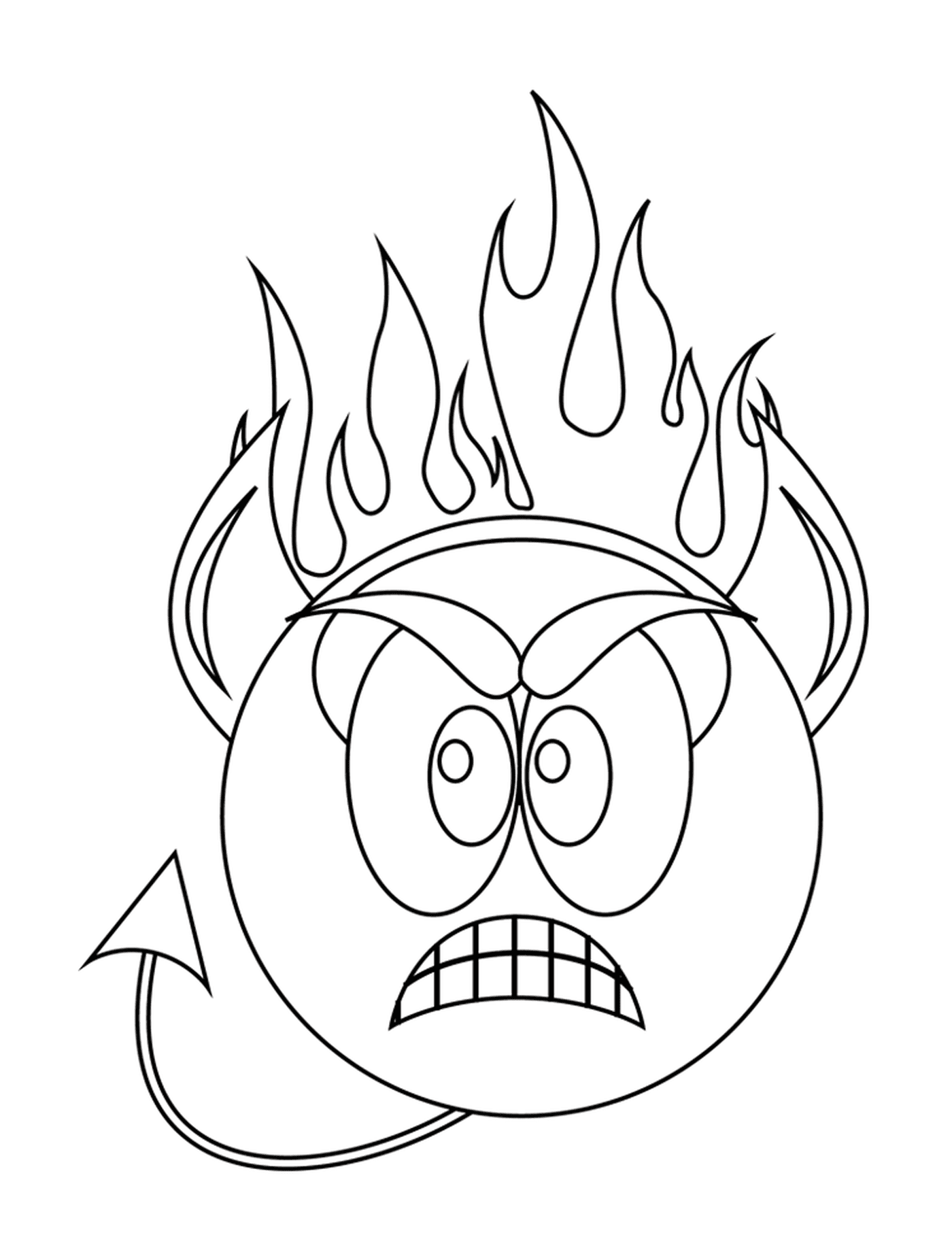  Face angry flames 